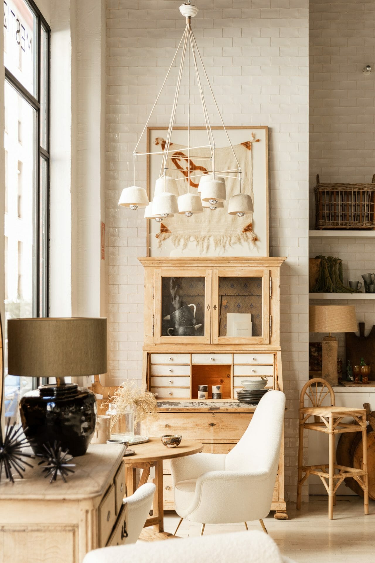 Lámpara de Techo del Siglo XXI con 9 Tulipas de Fieltro