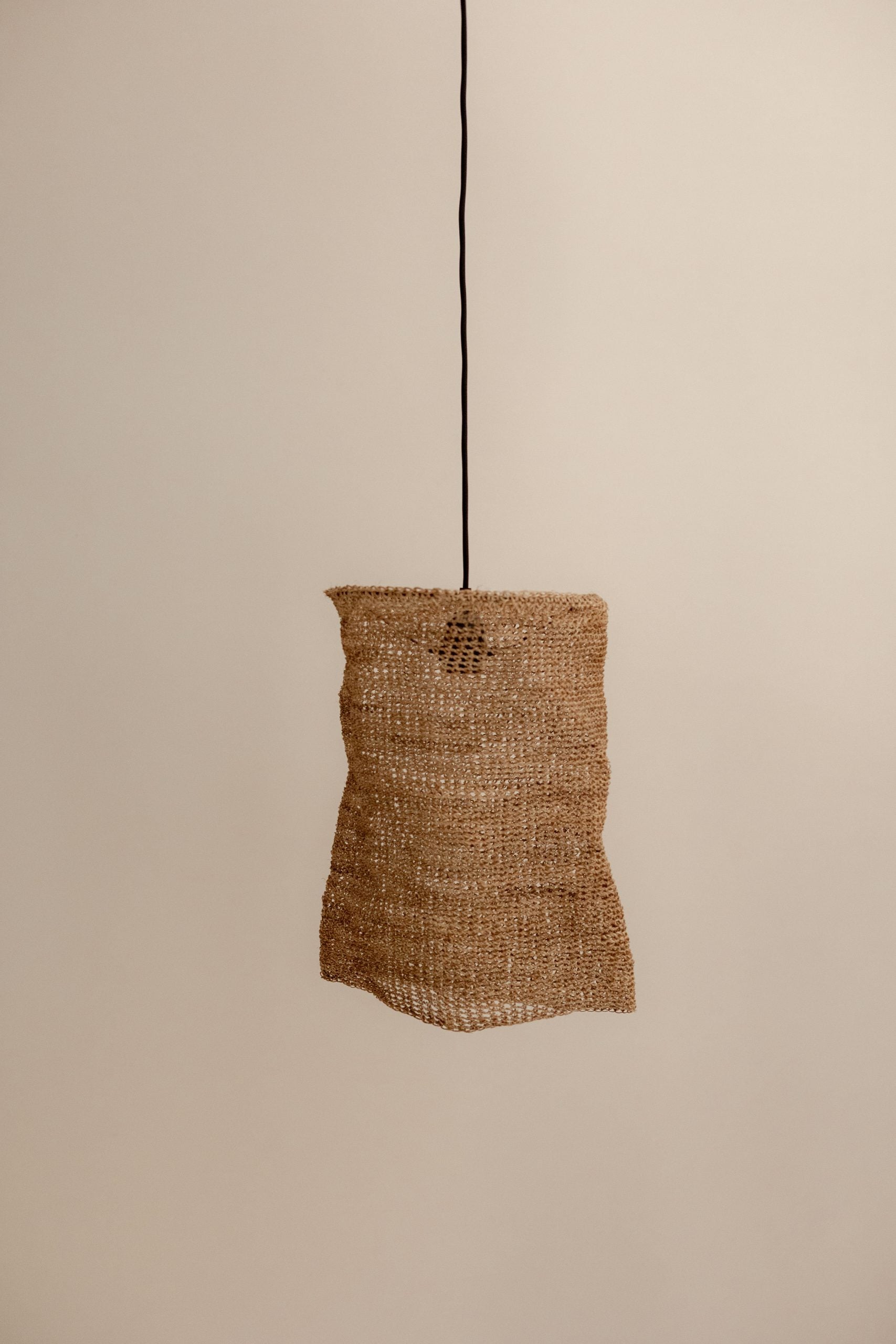 Lámpara de Techo del Siglo XXI Tejida a Mano en Fibra Natural - 3