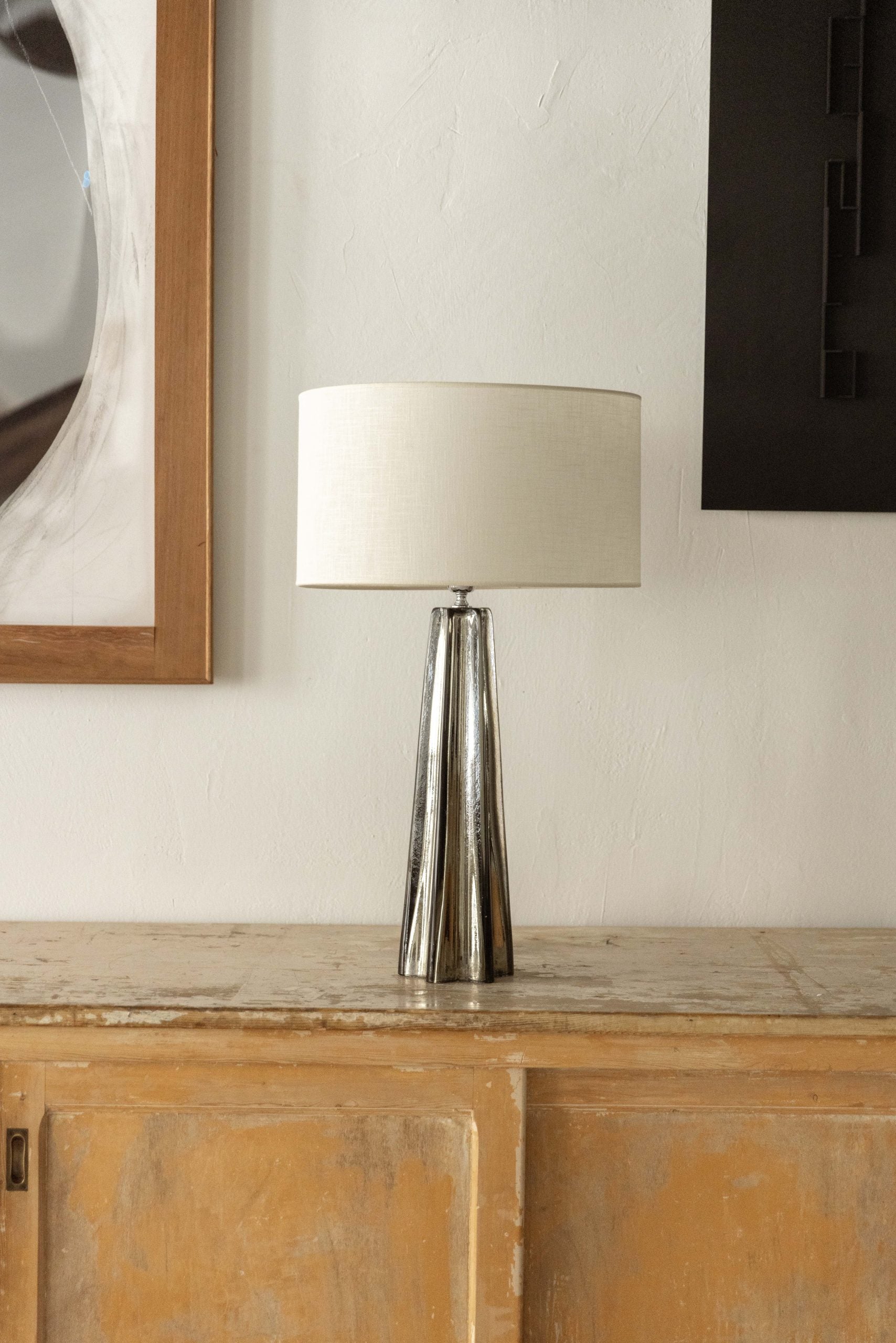 Pareja de Lámparas del Siglo XX en Vidrio Ahumado