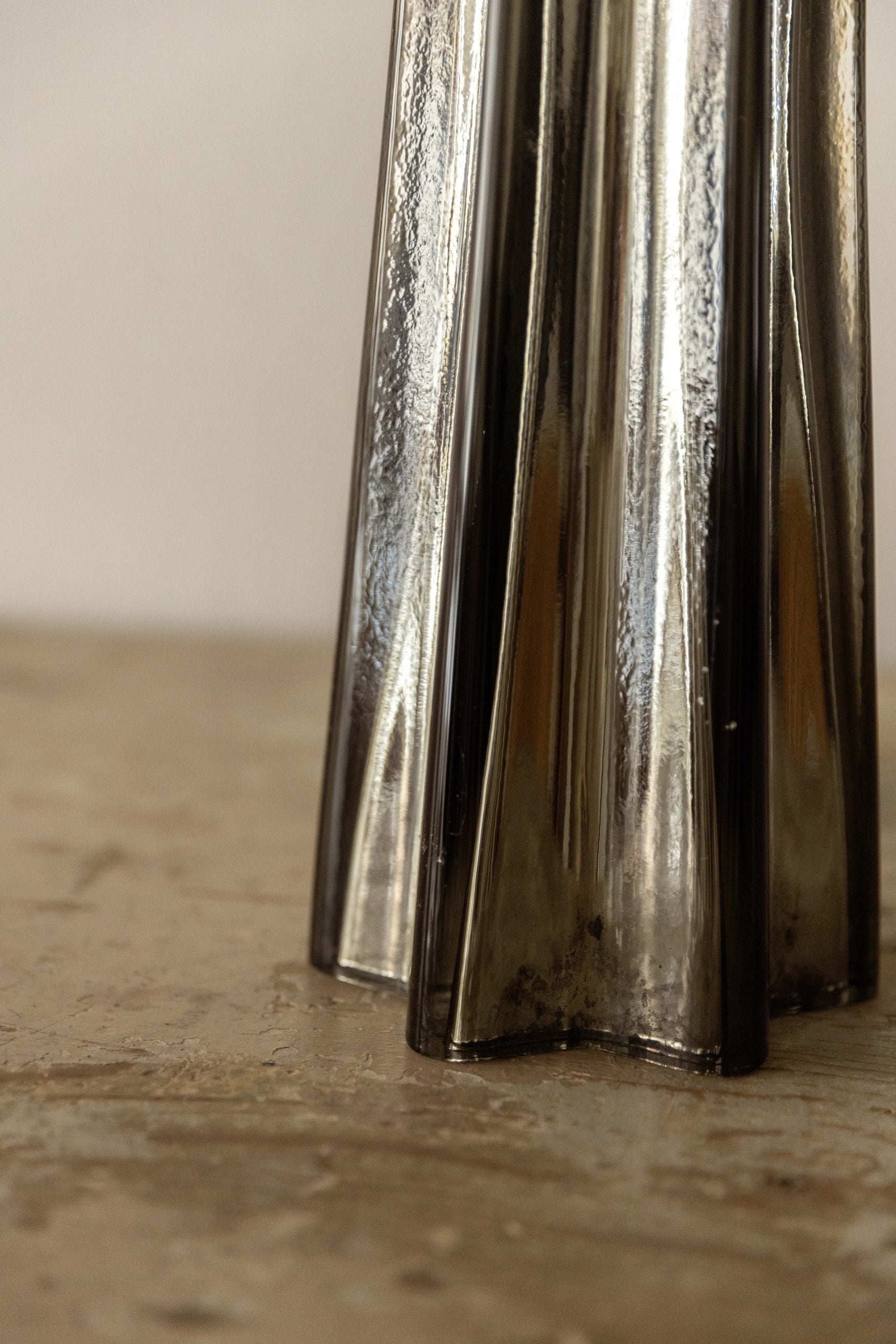 Pareja de Lámparas del Siglo XX en Vidrio Ahumado - 3