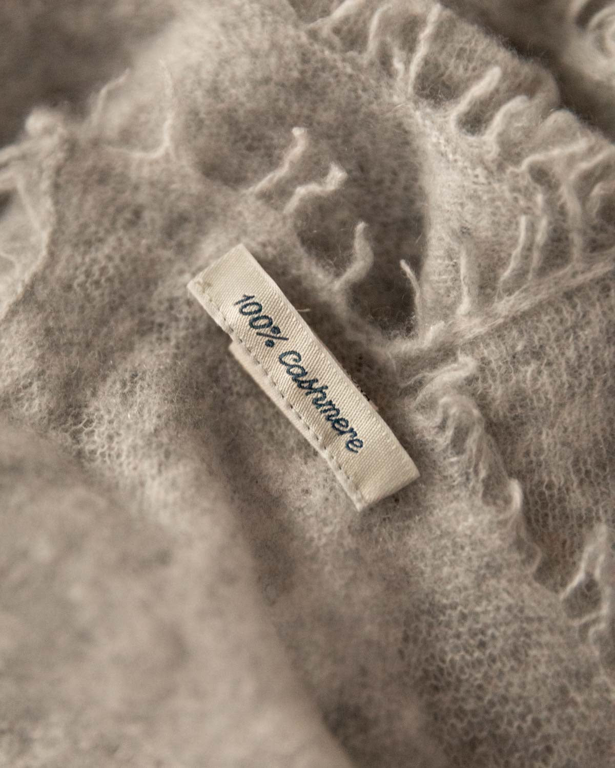 Plaid del Siglo XXI en 100% Cashmere Gris - 5