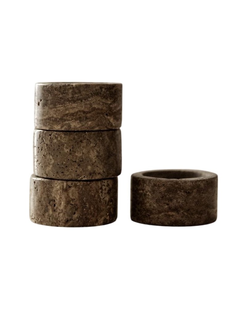 Gray Marble Napkin Holder - 3/4