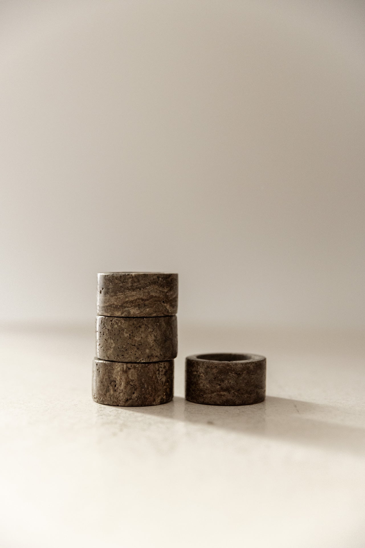 Servilletero de Mármol Gris - 3