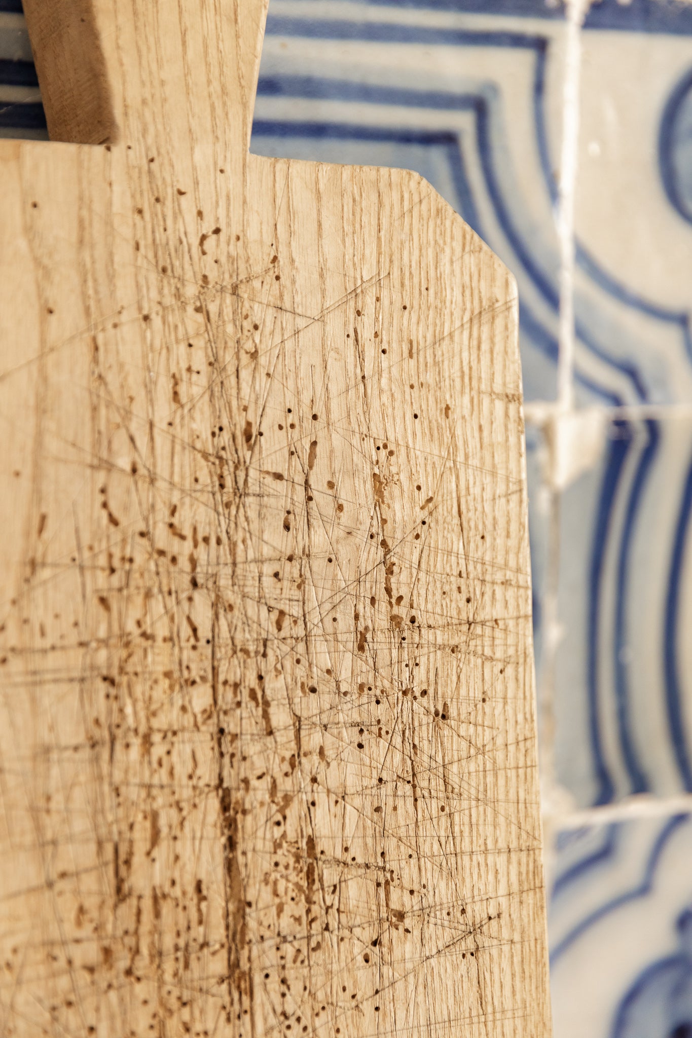 Tabla de Madera Maciza del Siglo XX con Mango - 2