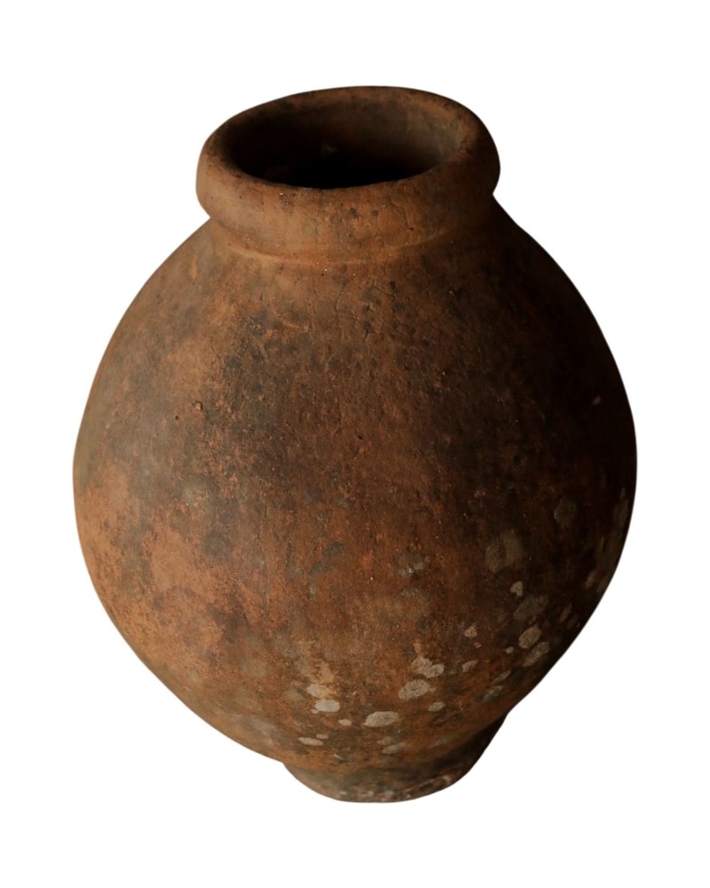 19th Century Clay Jar with Handmade Marks - 2/9