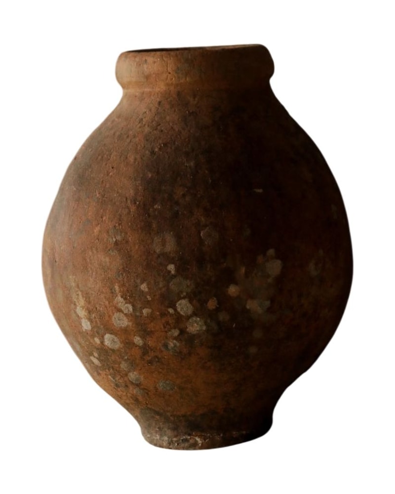 19th Century Clay Jar with Handmade Marks - 6/9