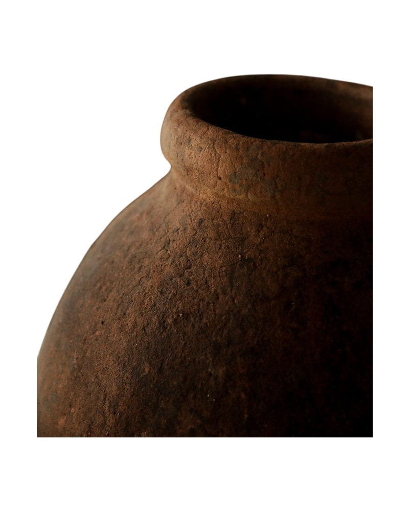 19th Century Clay Jar with Handmade Marks - 7/9