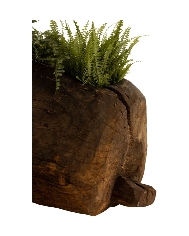 19th Century Gurague Log of Solid Wood - 3/4