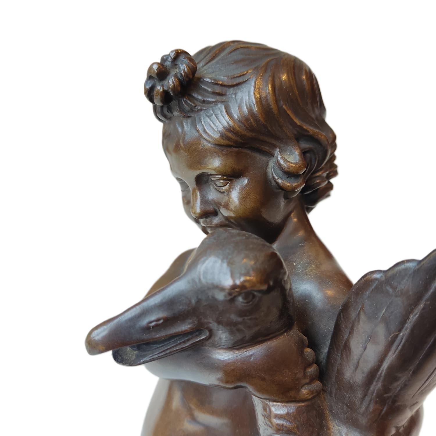 Escultura de Hércules con el Ganso del Siglo XIX - Photo 2 of 6