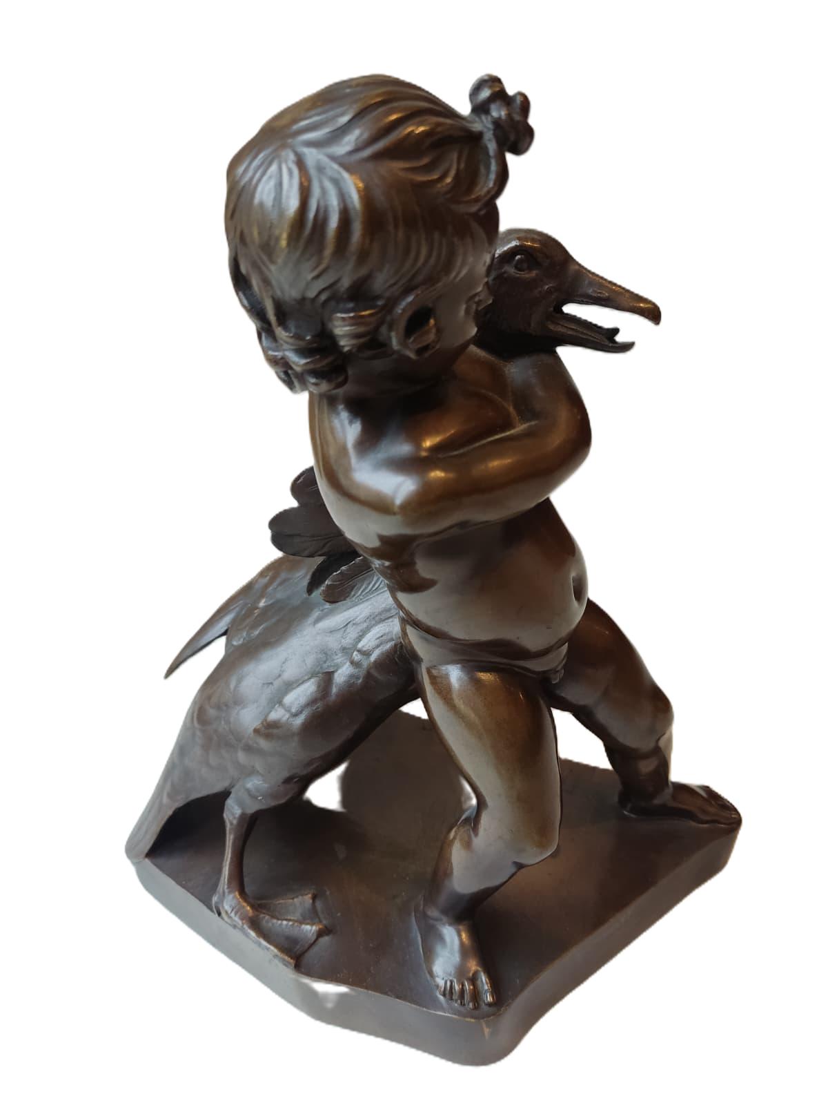 Escultura de Hércules con el Ganso del Siglo XIX - Photo 4 of 6