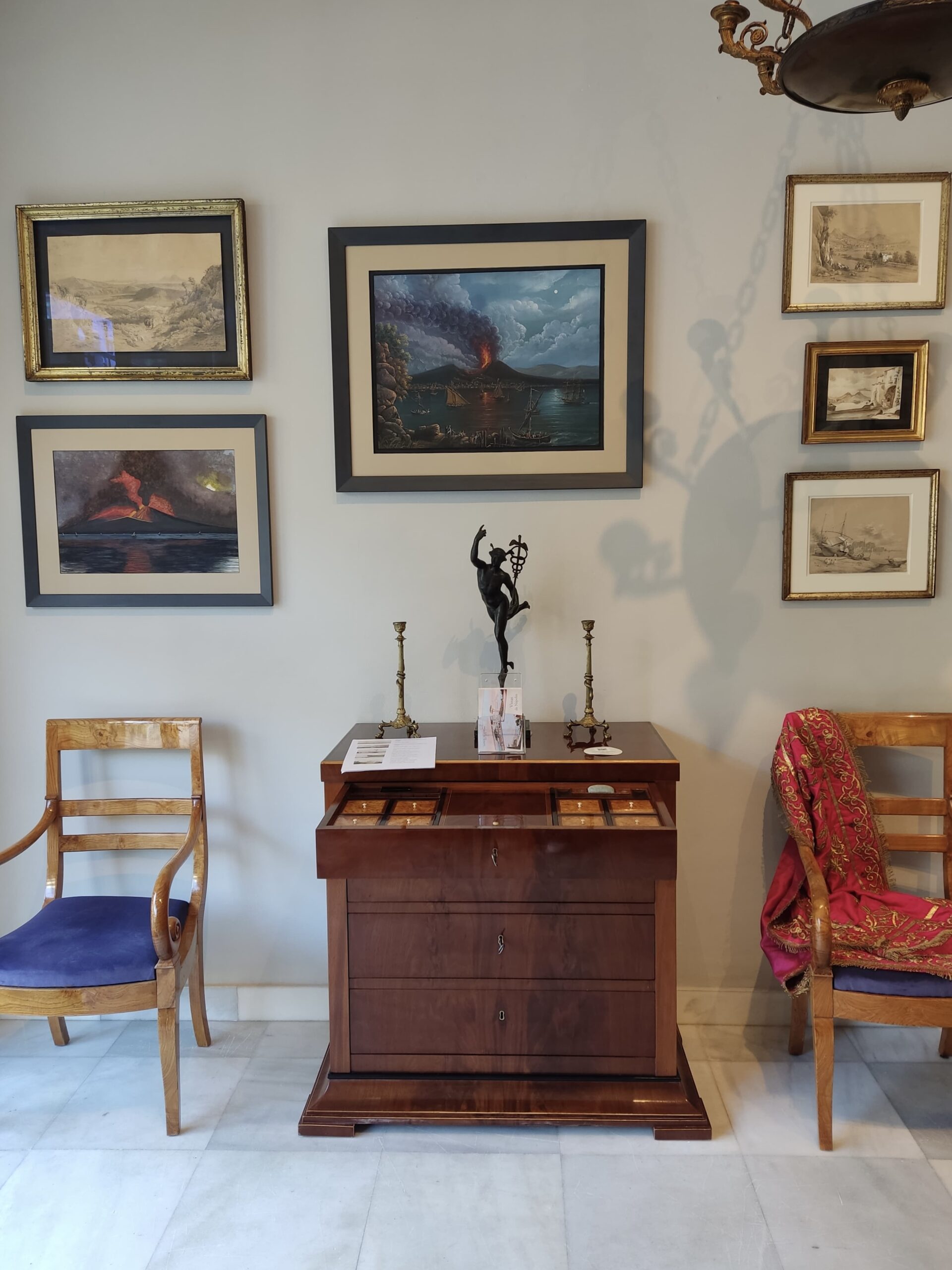 Dibujo de Paisaje Neapolitano de Juan Grossgasteiger 1854 - Photo 2 of 2