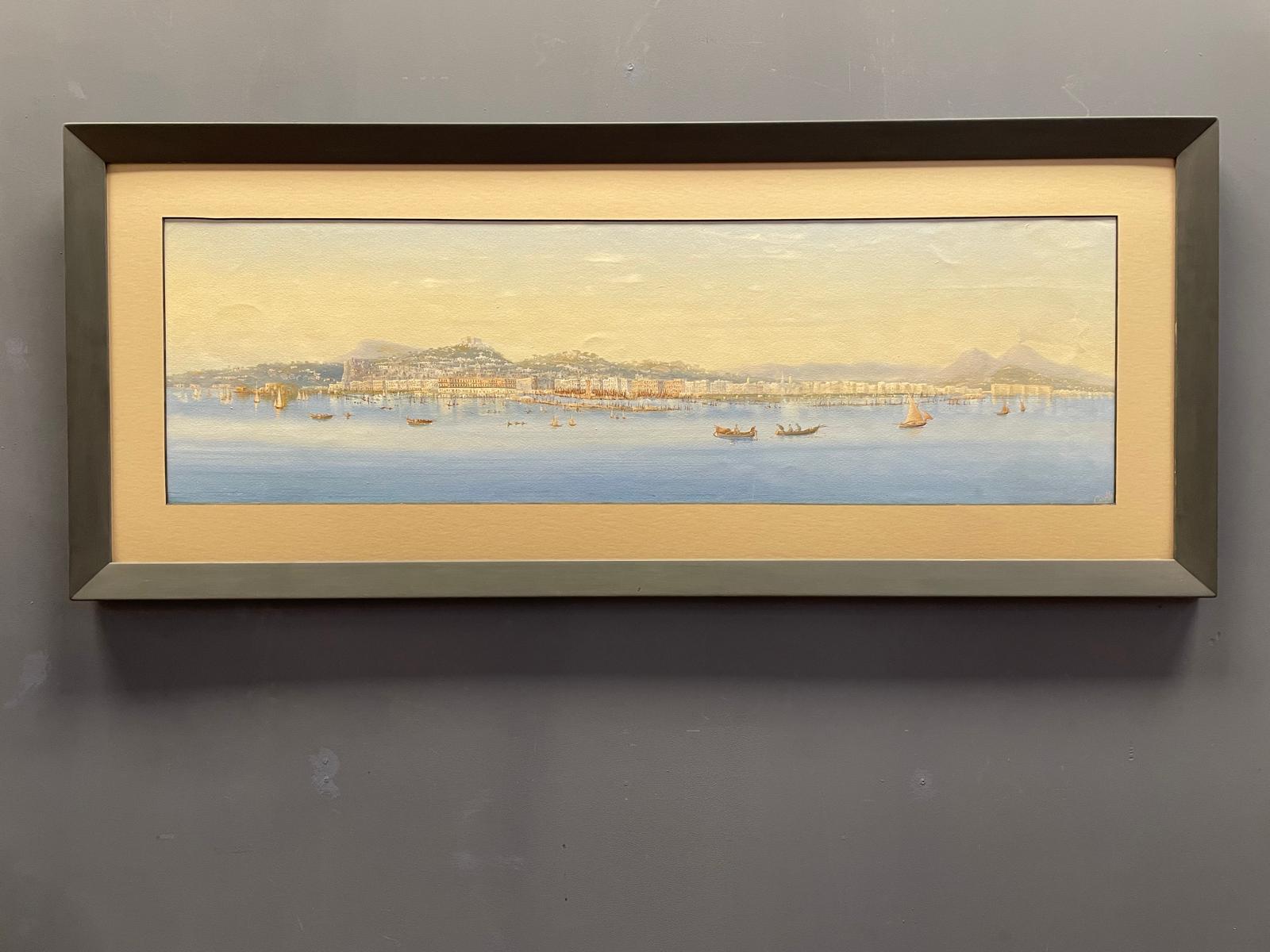 Vista Panorámica del Siglo XIX de Nápoles, Rosa Corelli, Firmada - Photo 2 of 3