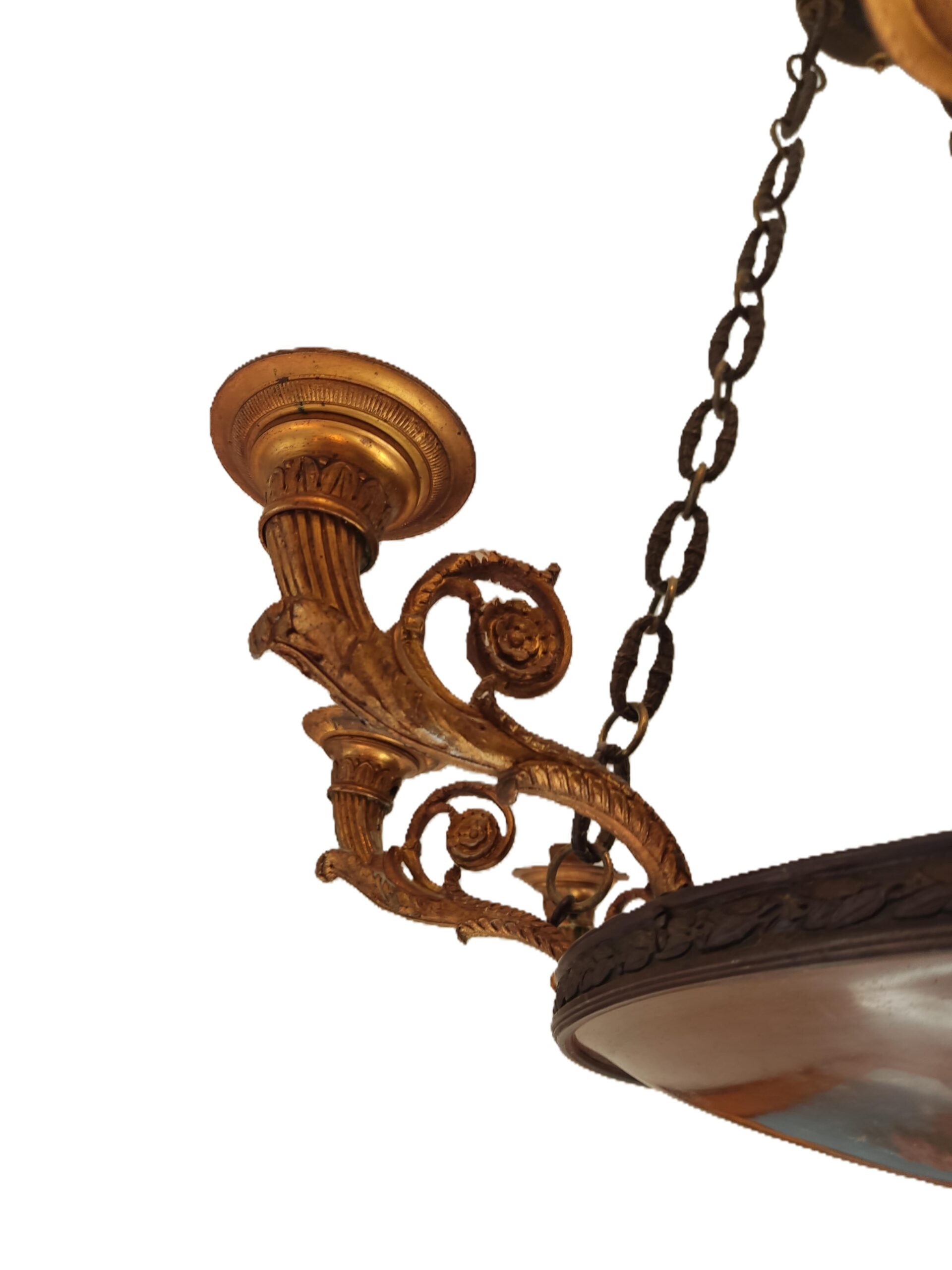 Lámpara de Karl X del Siglo XIX en Bronce Dorado - Photo 2 of 3