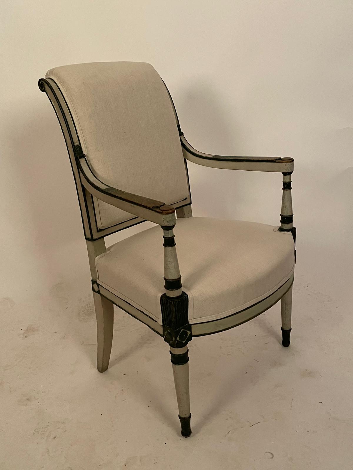 Par de Sillones del Período Consular de Francia alrededor de 1795 - Photo 2 of 8