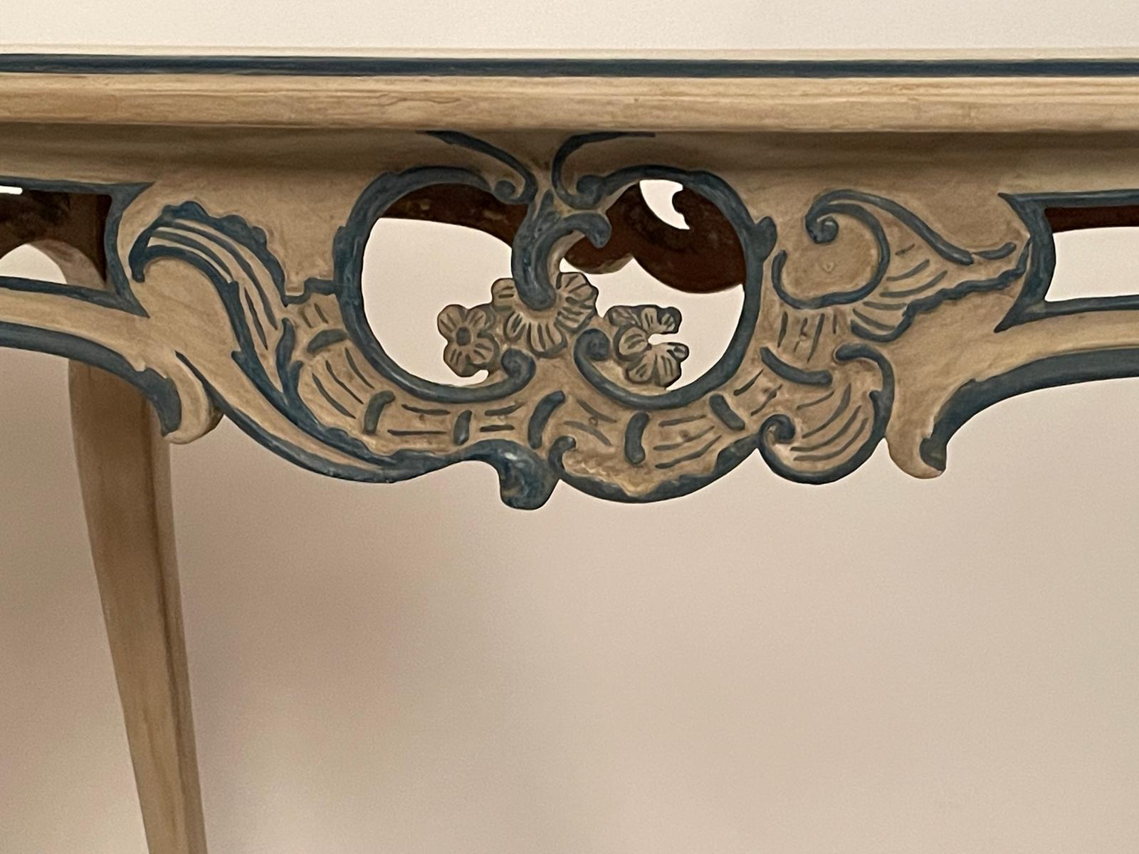 Mesa Rococó del Siglo XVIII en Madera Pintada - Photo 7 of 9