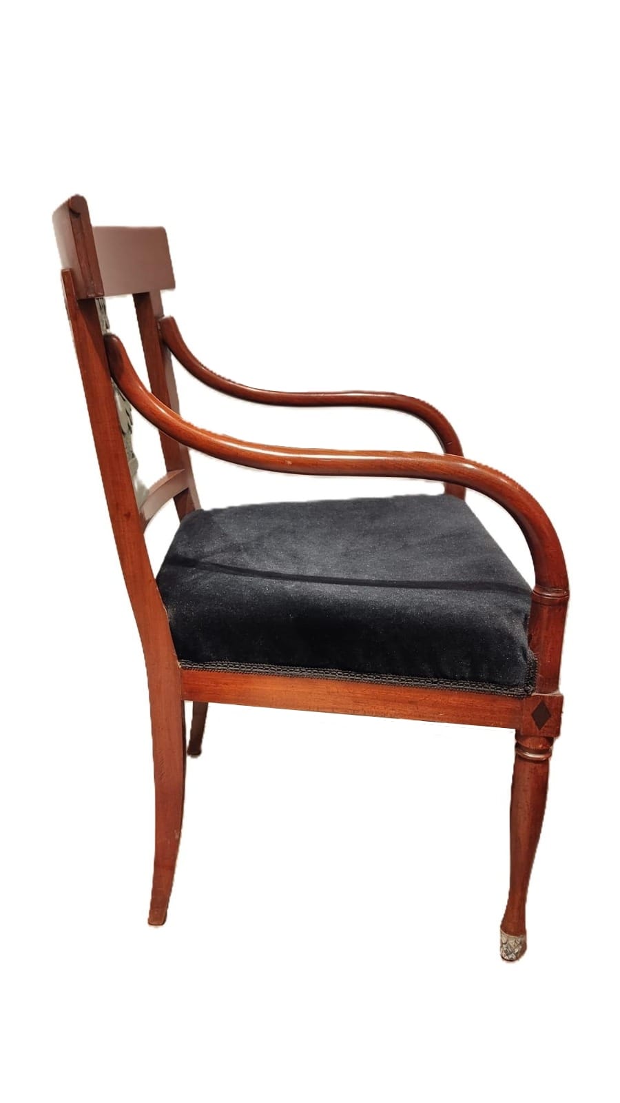 Silla del Siglo XIX en Madera de Caoba con Respaldo Tallado - Photo 2 of 8