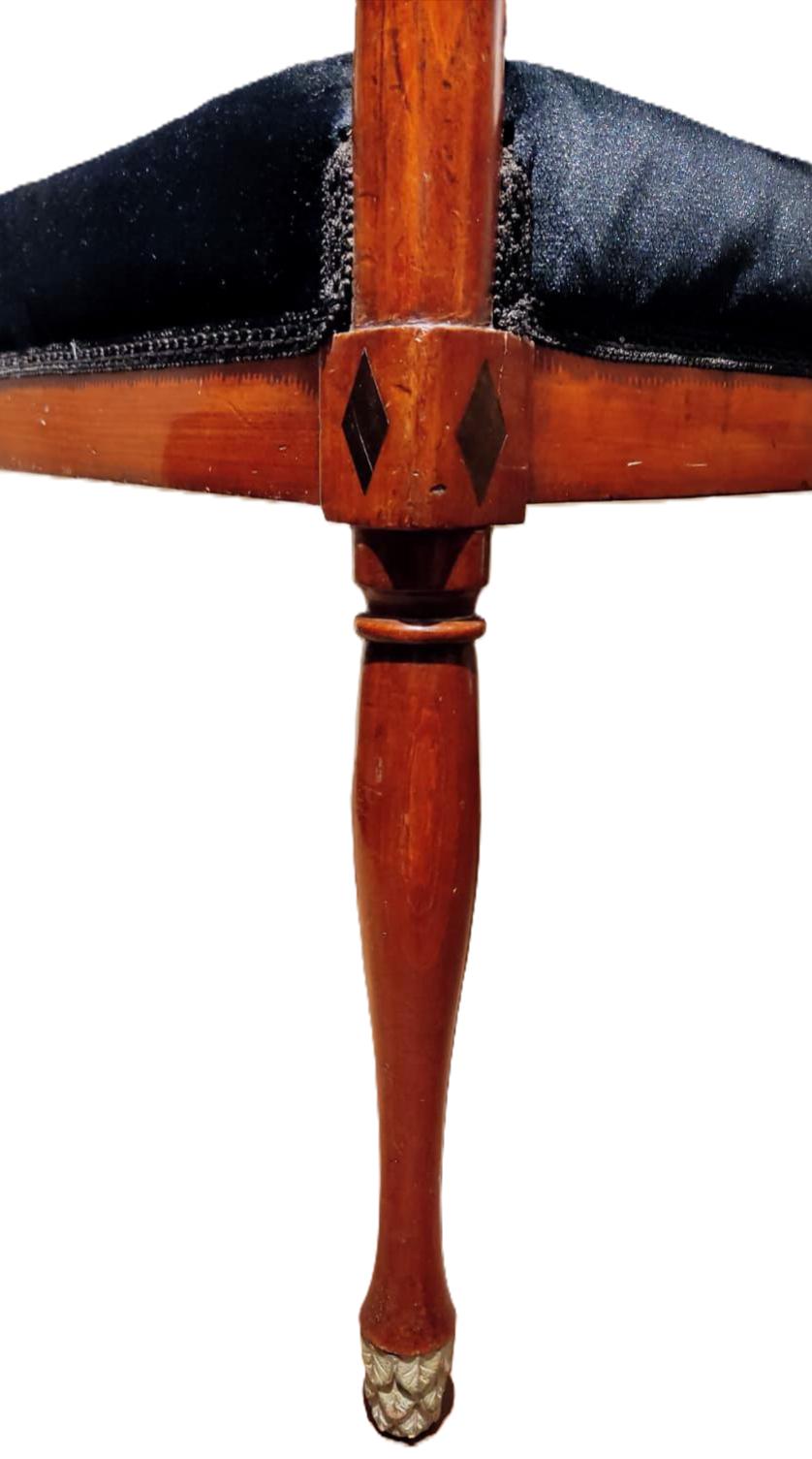 Silla del Siglo XIX en Madera de Caoba con Respaldo Tallado - Photo 3 of 8