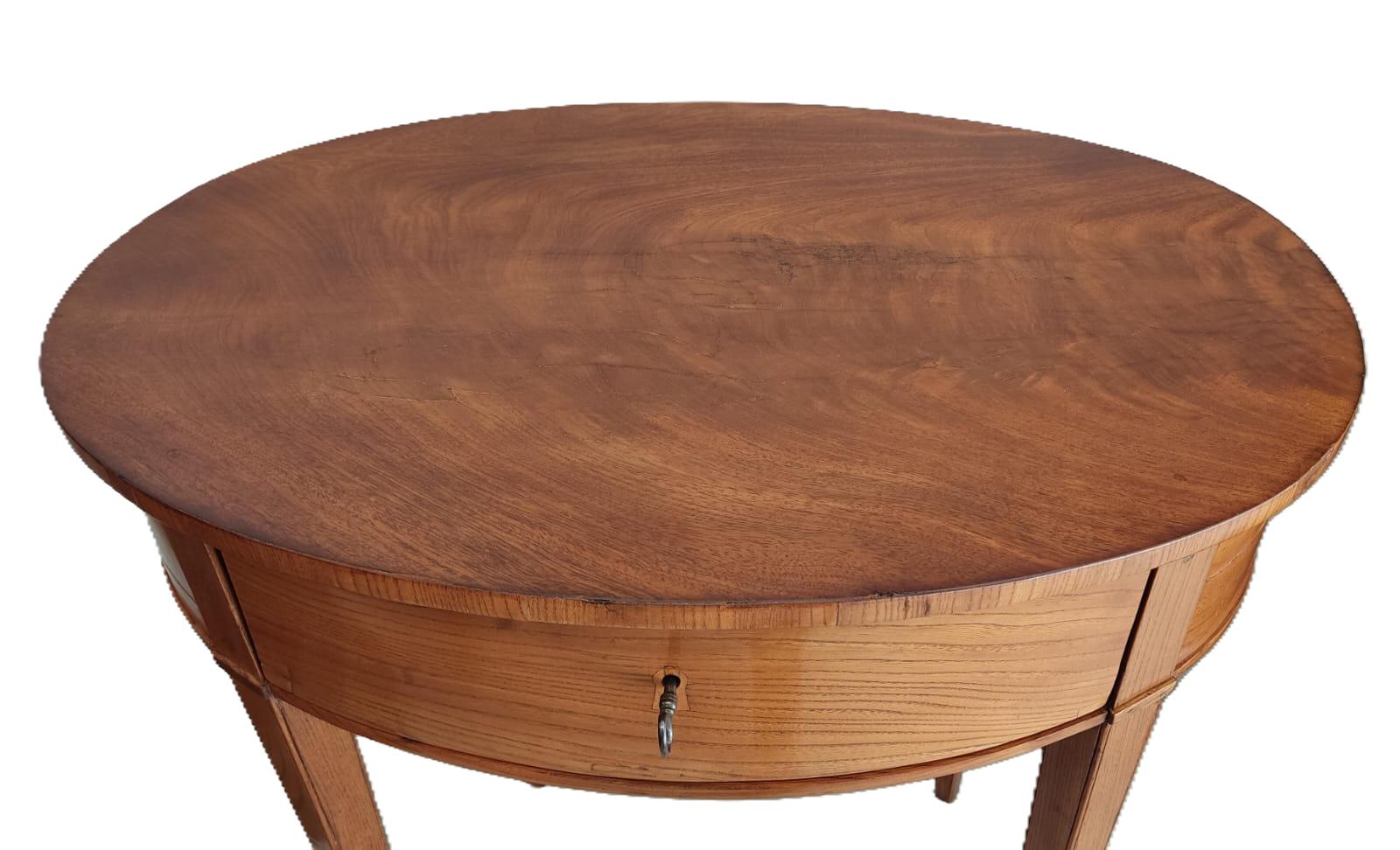 Mesa de Madera de Fresno del Siglo XIX con Tapa de Caoba - Photo 6 of 6