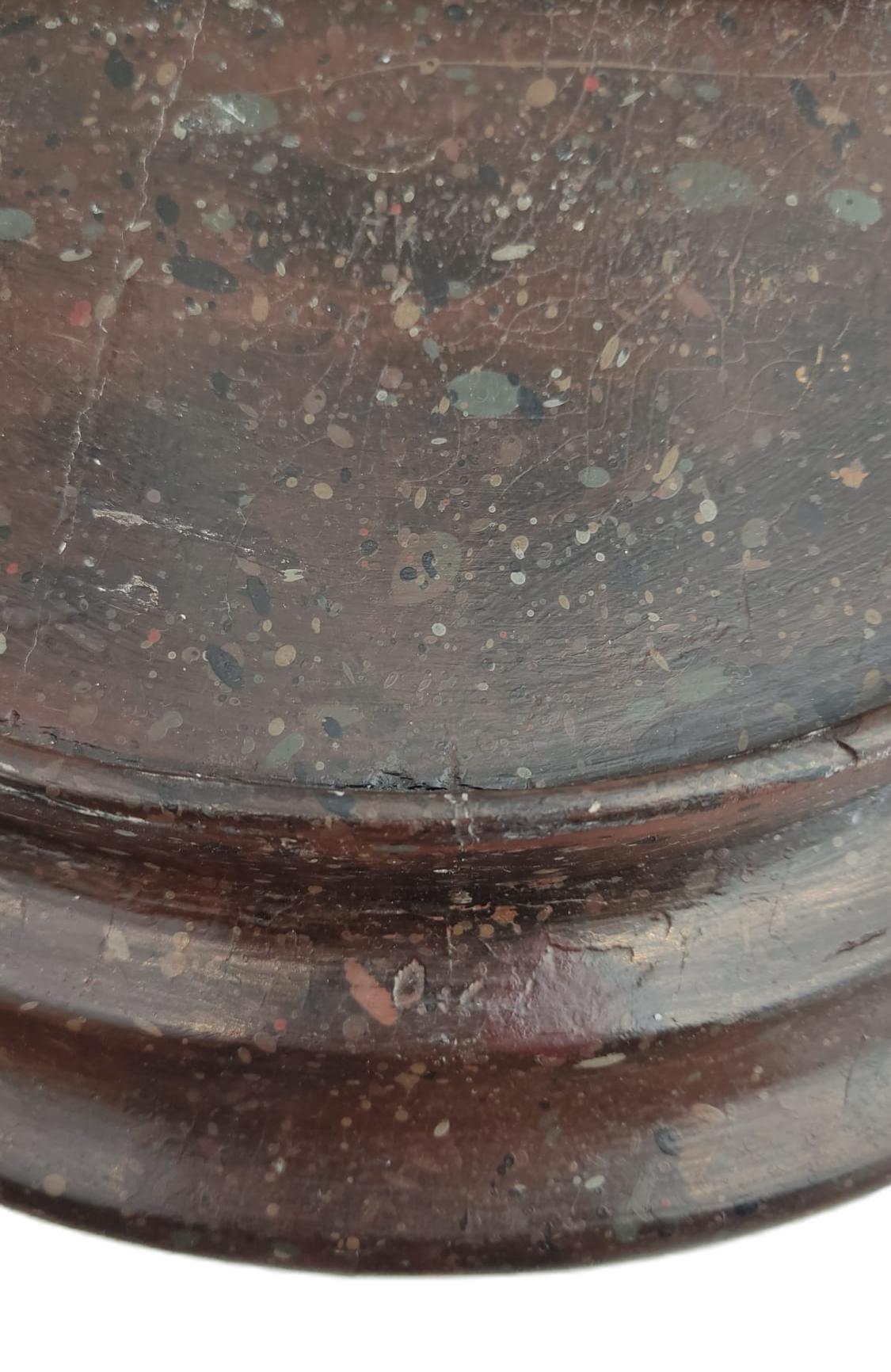 Paar de Columnas Gustavianas del Siglo XVIII en Madera Policromada - Photo 4 of 4