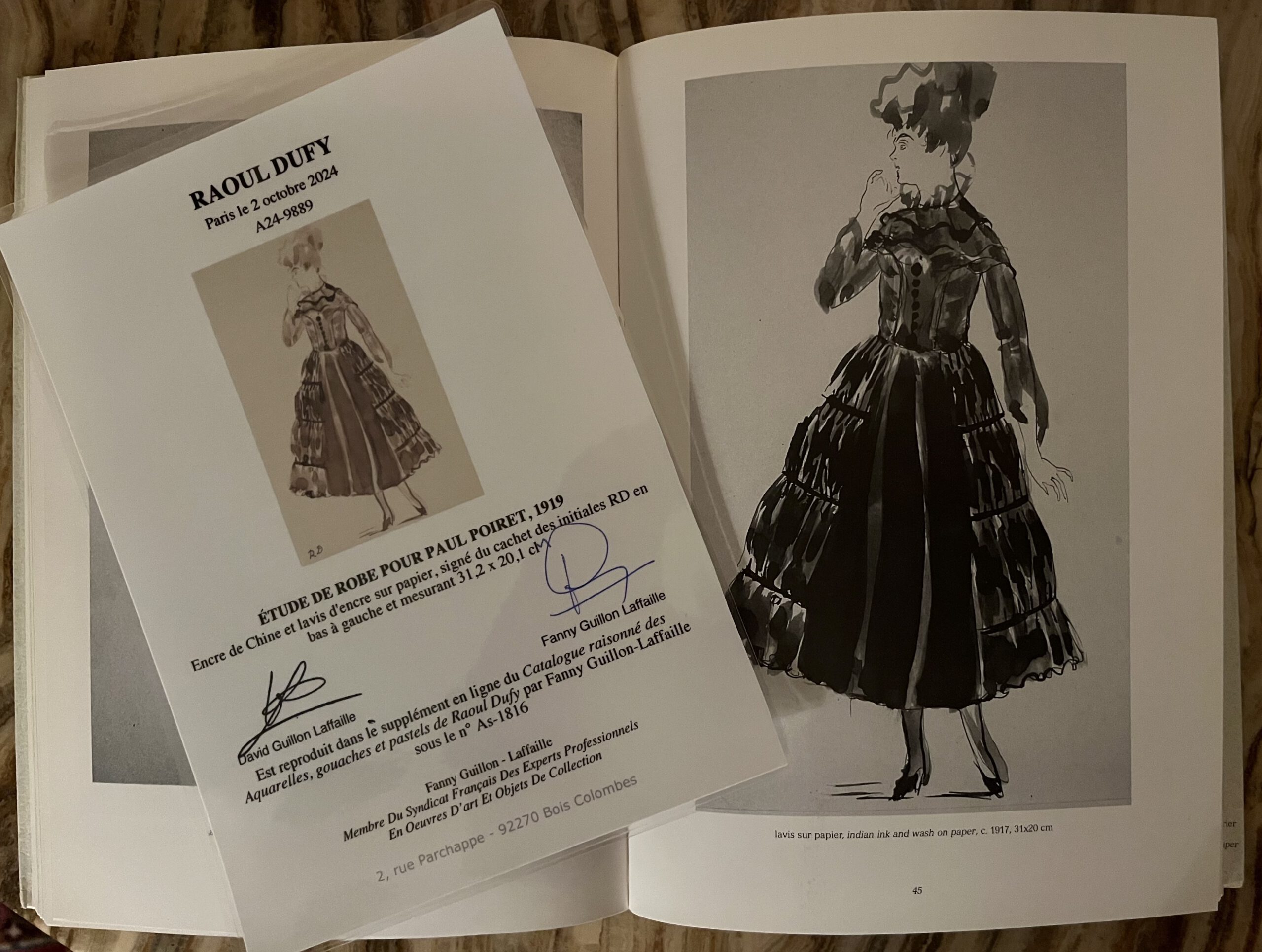 Dibujo de Moda de Raoul Dufy para Paul Poiret ca. 1917 - Photo 3 of 5