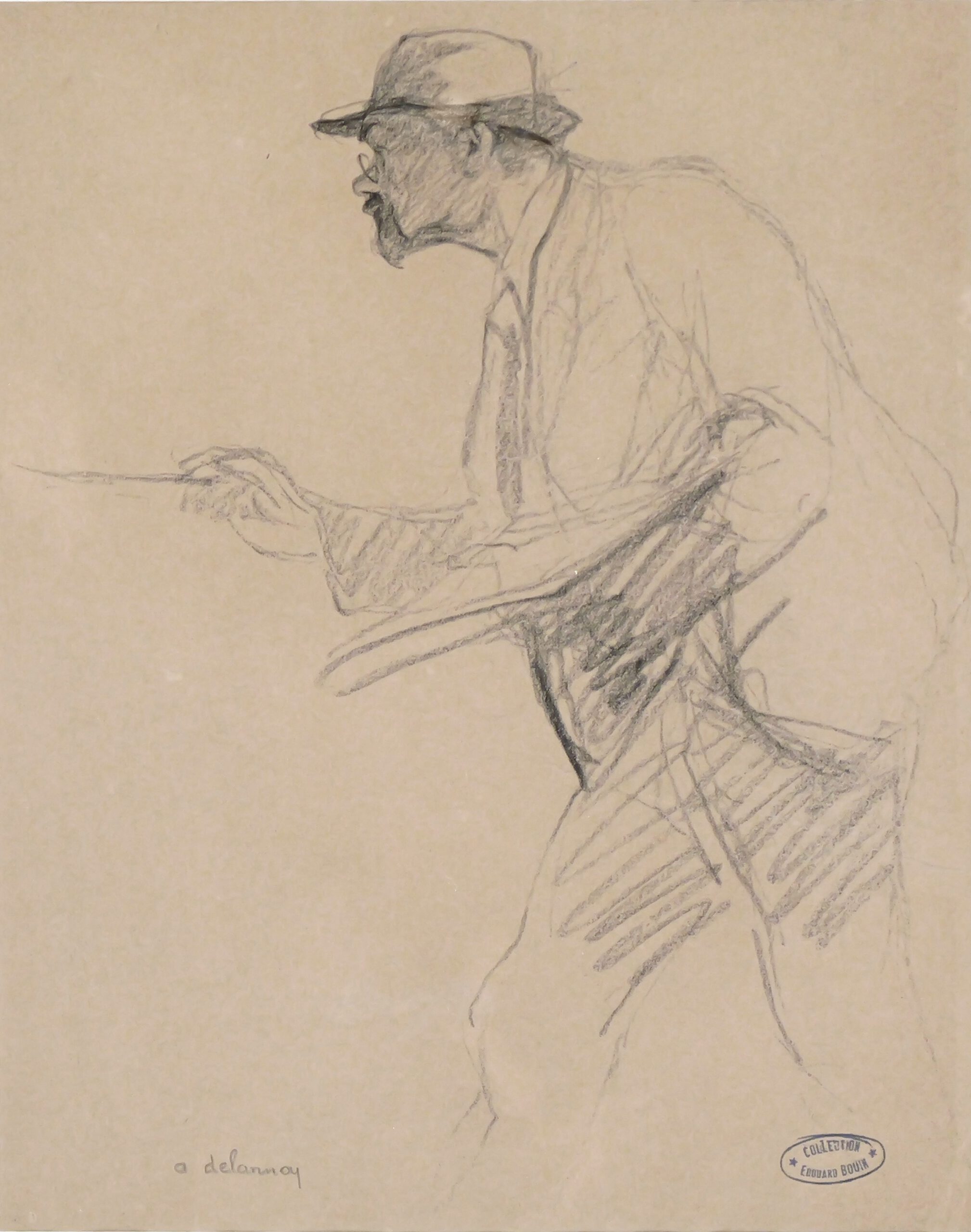 Dibujo de Maximilien Luce del Siglo XX por Aristide Delannoy