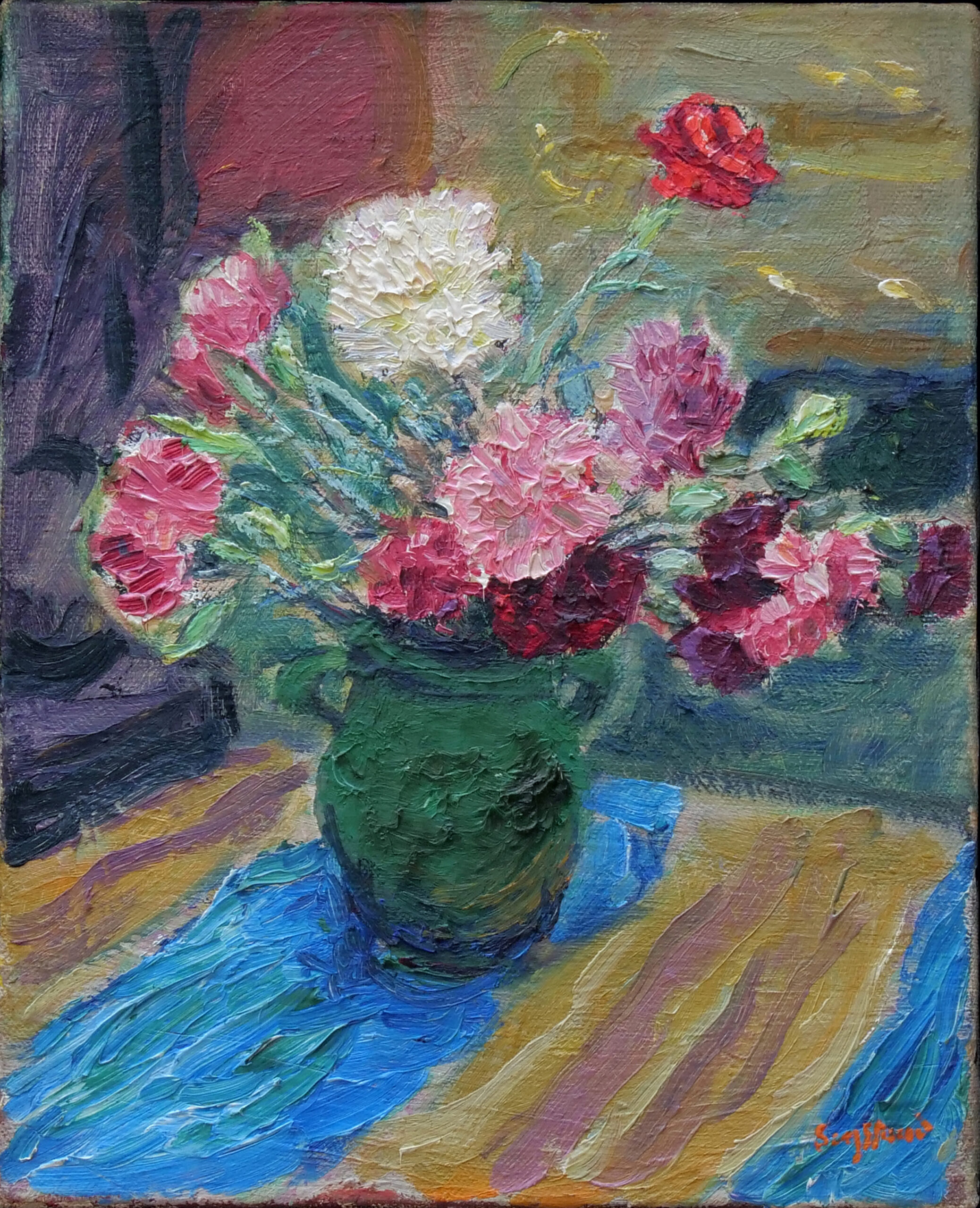 Seyssaud – Carnations in a Green Vase - Photo 4 of 5
