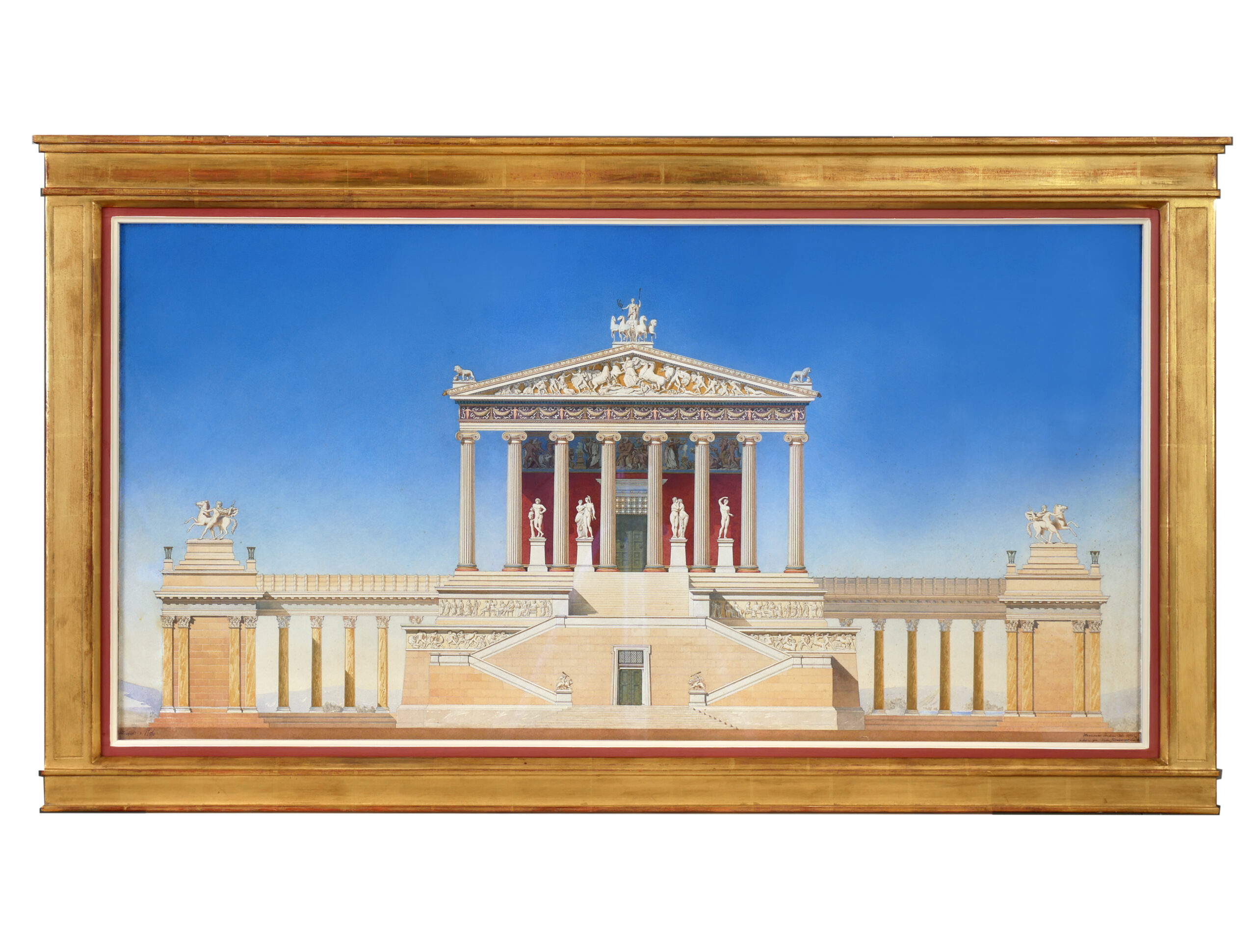 Diseño Arquitectónico de Templo Griego de Victor Forabosco 1895-96 - Photo 3 of 6