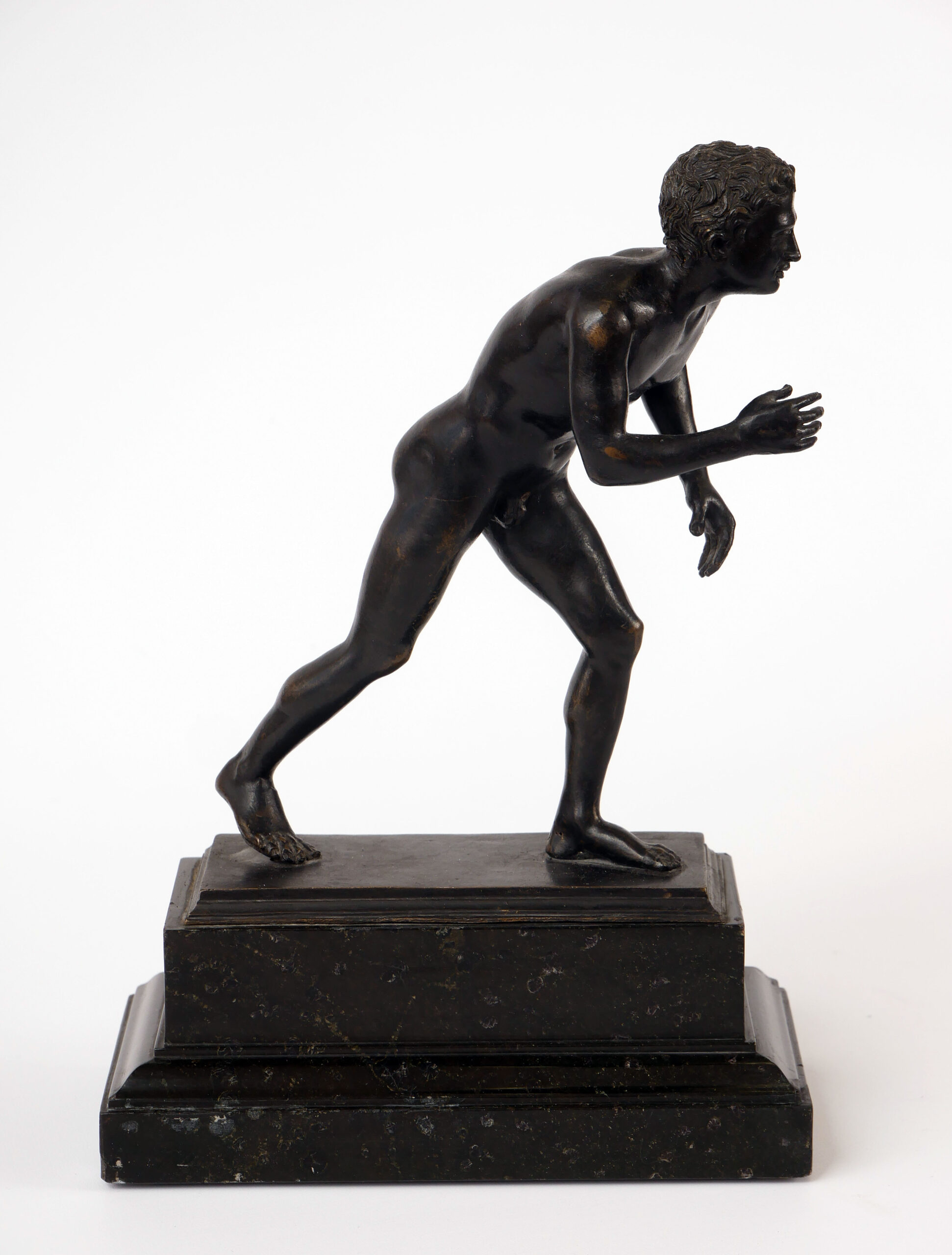 Escultura de Corredor del Siglo I a.C. en Bronce y Mármol - Photo 2 of 4