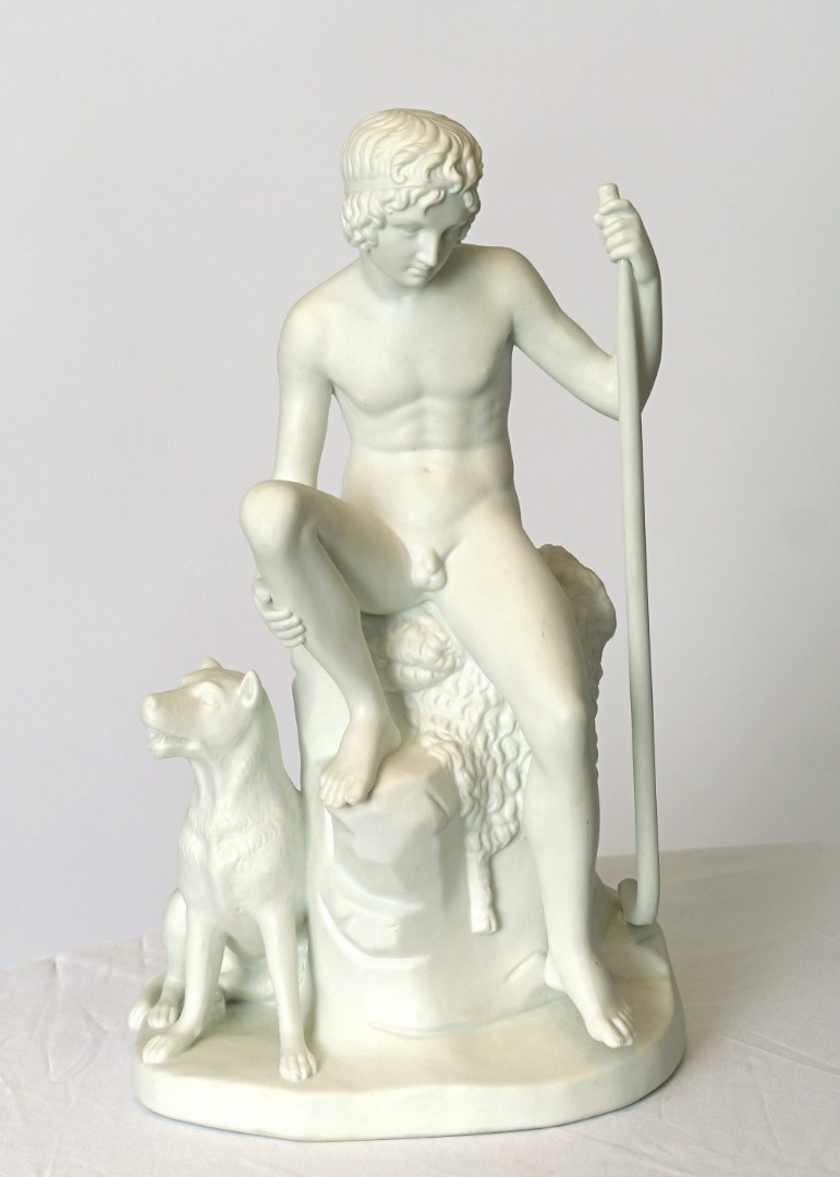 Escultura de Porcelana Biscuit del Siglo XIX según Thorvaldsen - Photo 6 of 8