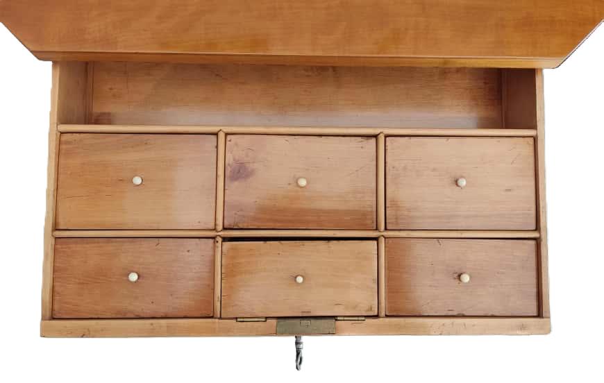 Mesa de Costura de Madera de Arce del Siglo XIX - Photo 2 of 6