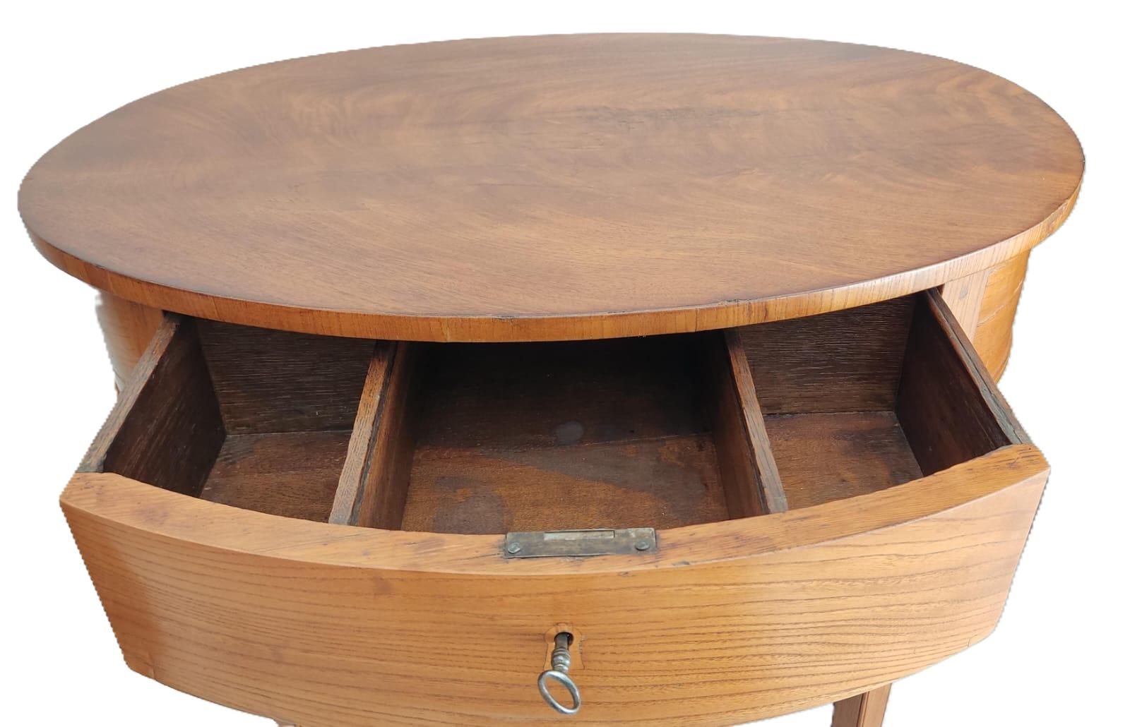 Mesa de Fresno del Siglo XIX con Placa de Caoba - Photo 2 of 6