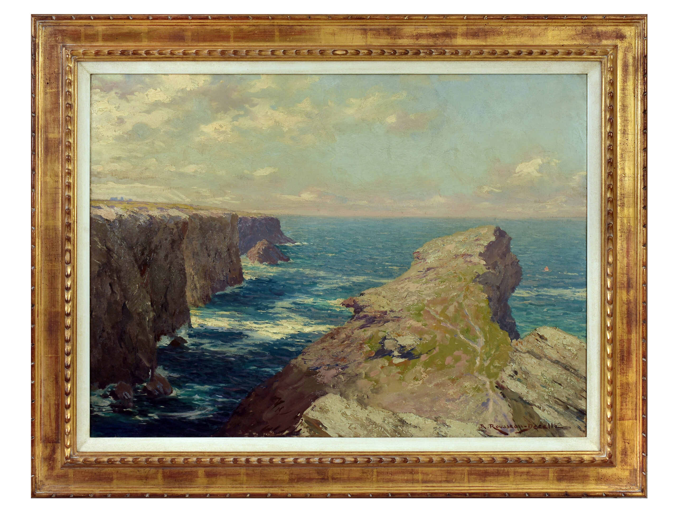 Pintura de René A. Rousseau-Decelle del Siglo XX – Le Bec du Hoc - Photo 3 of 3