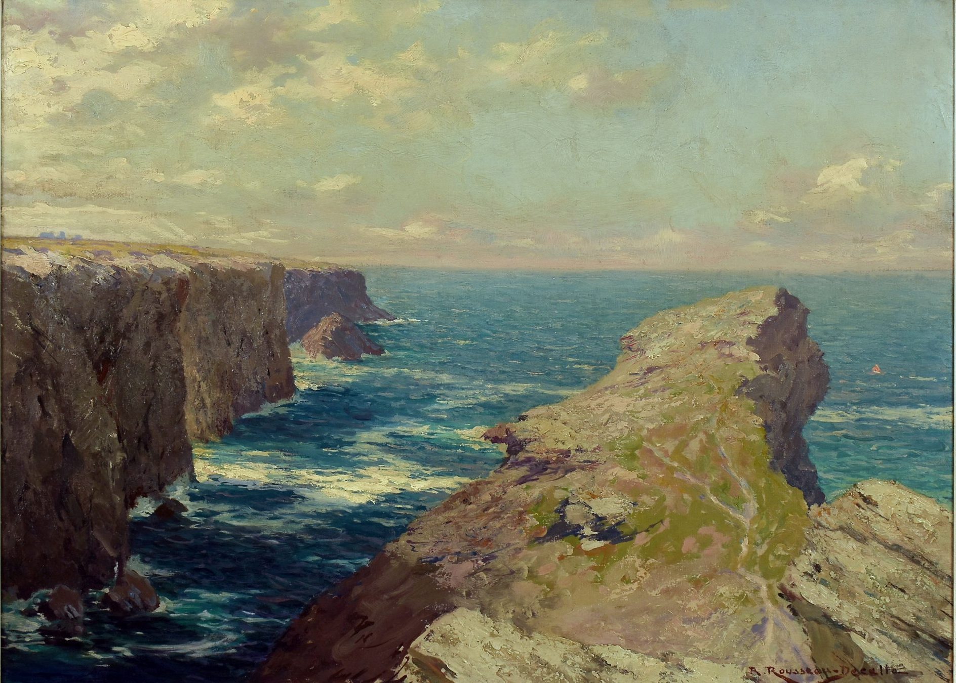 Pintura de René A. Rousseau-Decelle del Siglo XX – Le Bec du Hoc - Photo 2 of 3