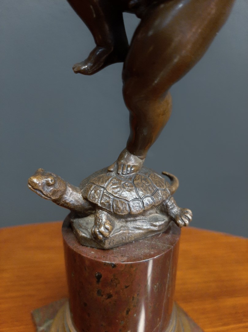 Escultura de Otto Geyer del Siglo XX – Acto de Equilibrio - Photo 5 of 7