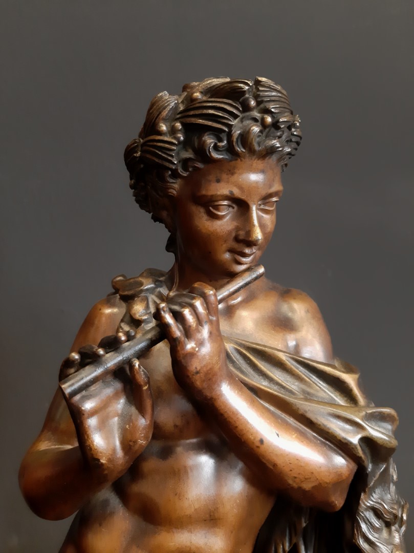 Estatua de Satyr del Siglo I-II a.C. en Bronce - Photo 5 of 8