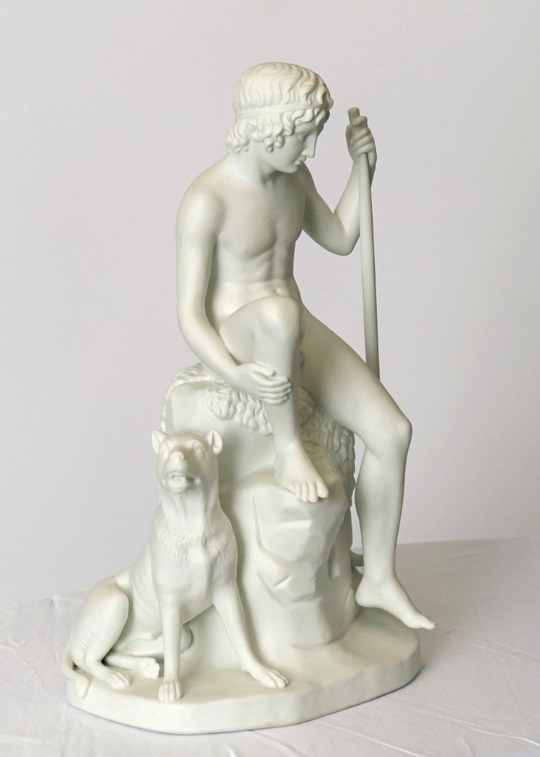 Shepherd Boy del Siglo XIX en Porcelana Bisque - Photo 5 of 8