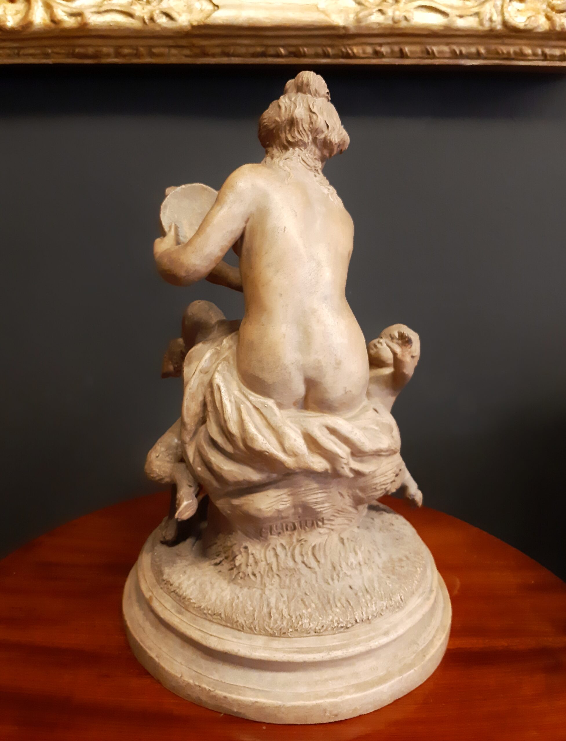 Terracotta group with female faun by Clodion - Photo 6 of 8