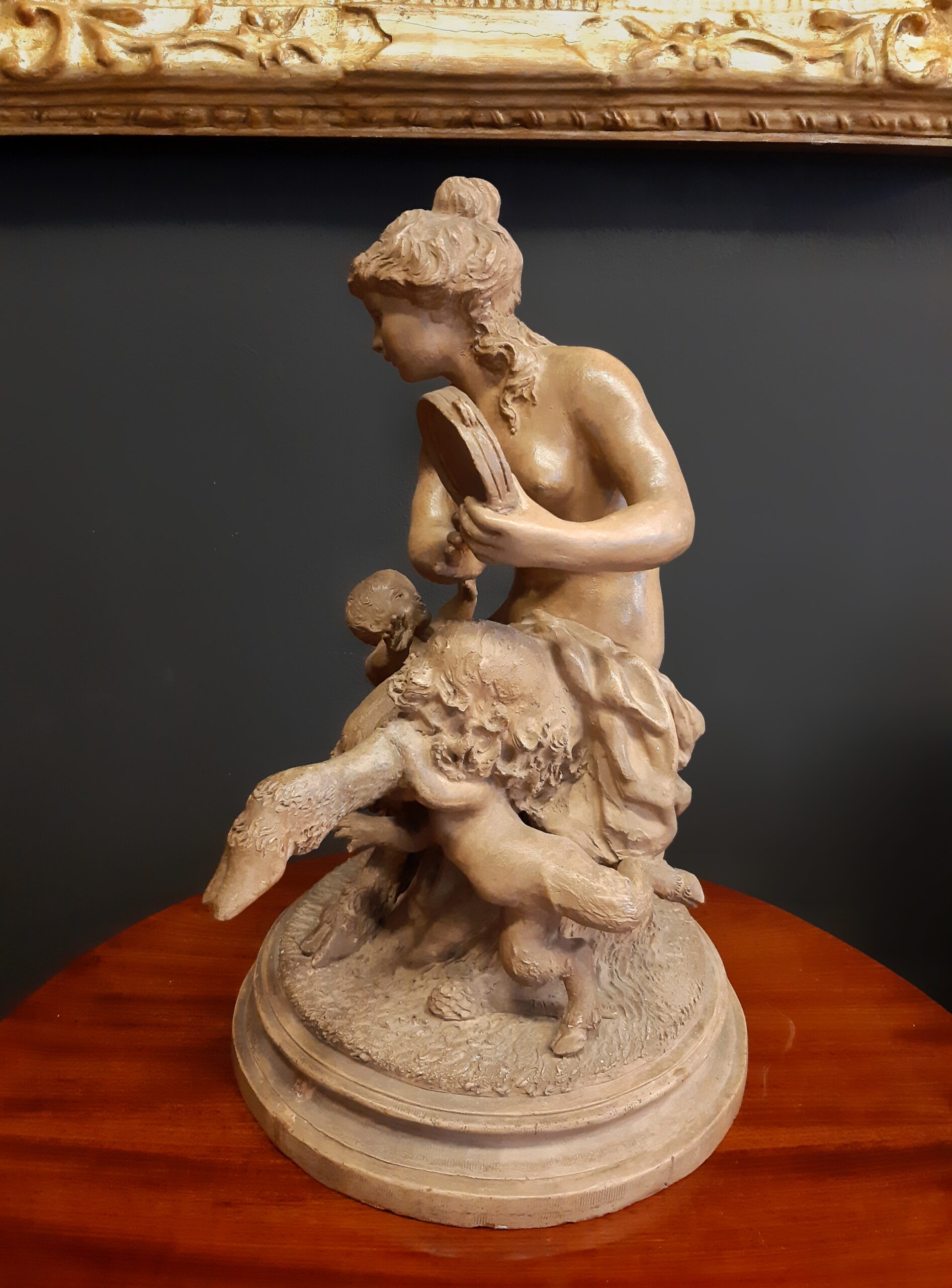 Terracotta group with female faun by Clodion - Photo 2 of 8