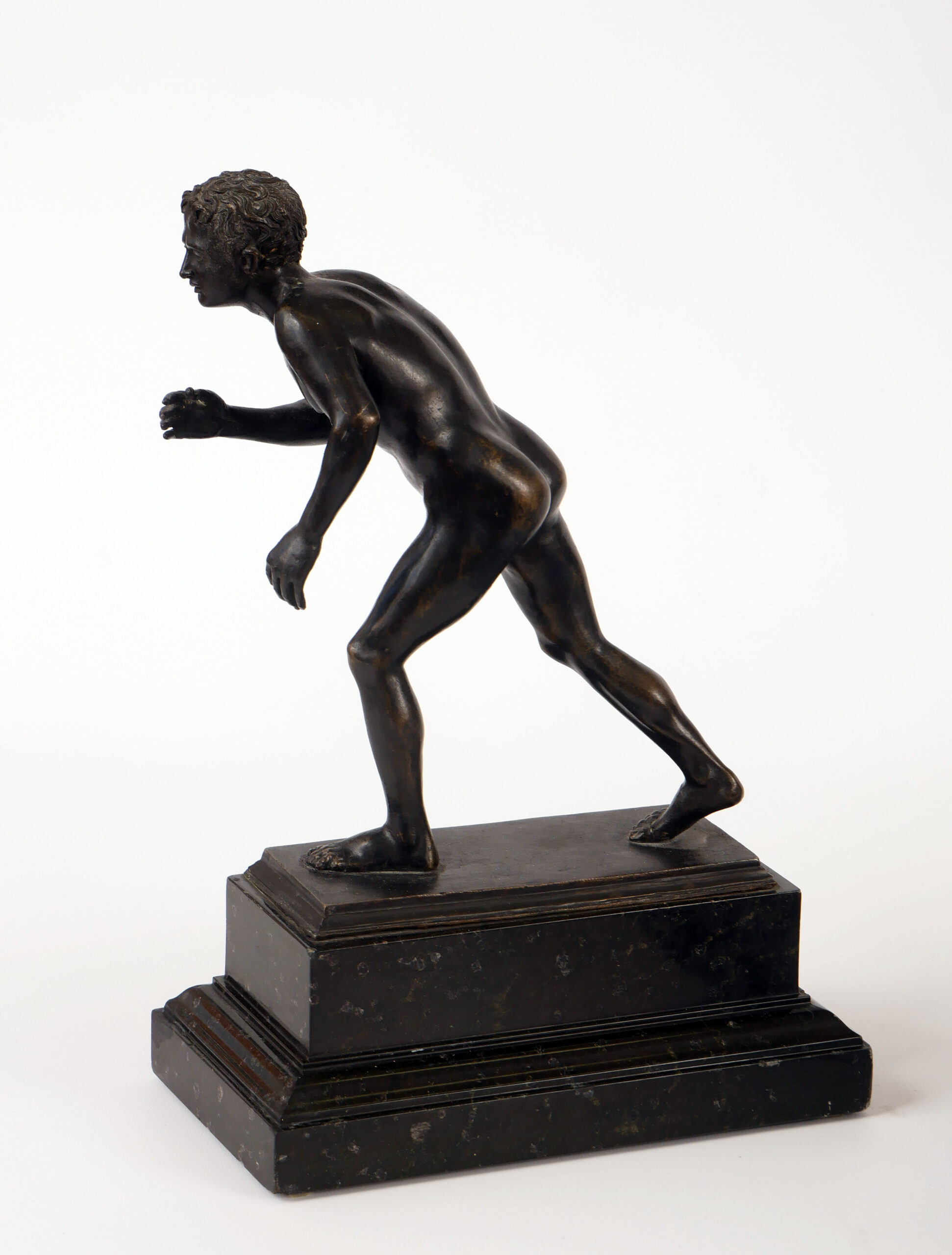 Escultura de Corredor del Siglo I a.C. en Bronce y Mármol - Photo 3 of 4