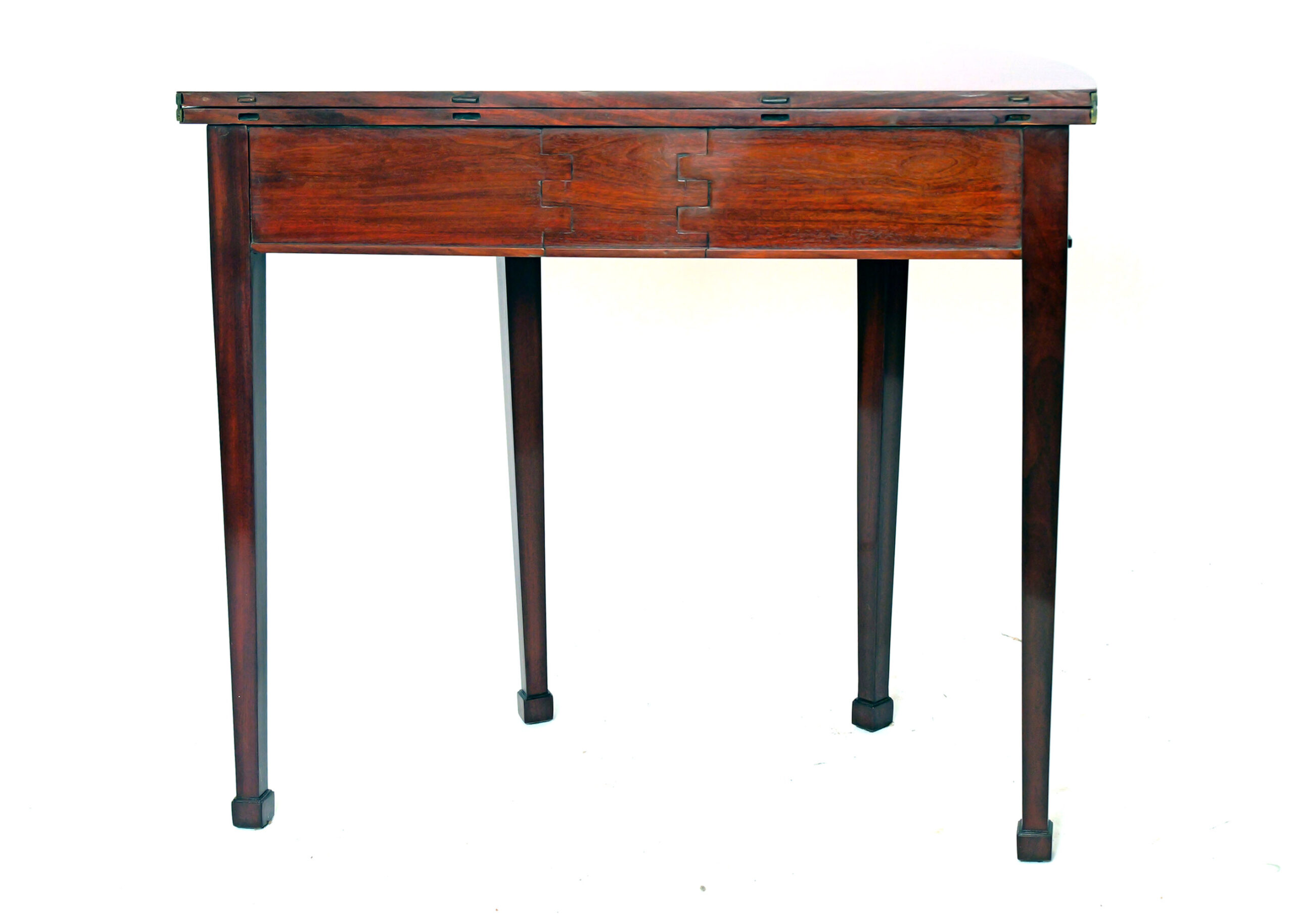 Mesa de Juego Demi-Lune del Siglo XIX en Caoba - Photo 8 of 9