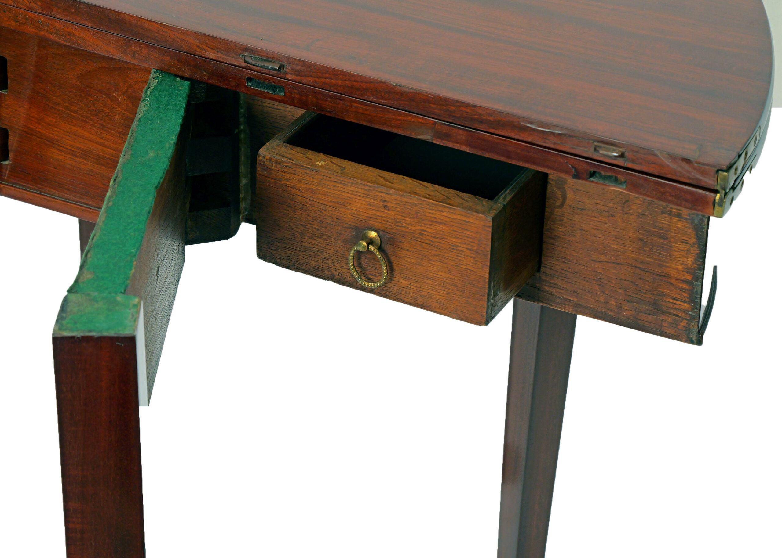 Mesa de Juego Halbmondförmiger del Siglo XIX en Caoba - Photo 6 of 9