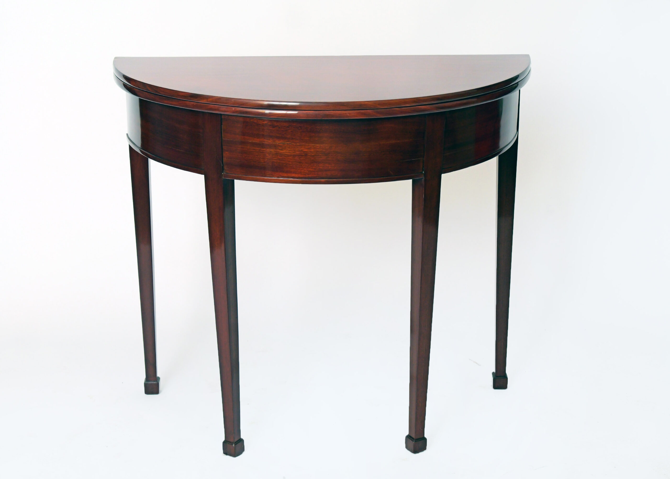 Mesa de Juego Halbmondförmiger del Siglo XIX en Caoba - Photo 2 of 9