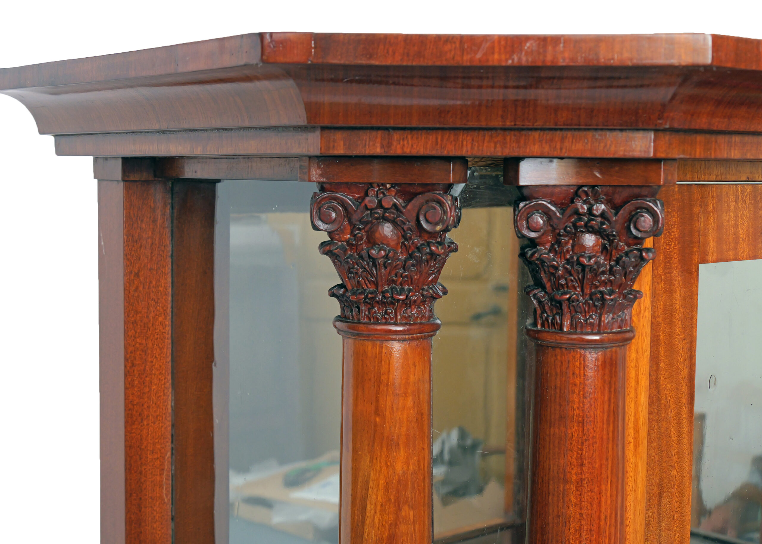 Vitrina Alta del Siglo XIX en Caoba con Detalles en Bronce - Photo 9 of 11