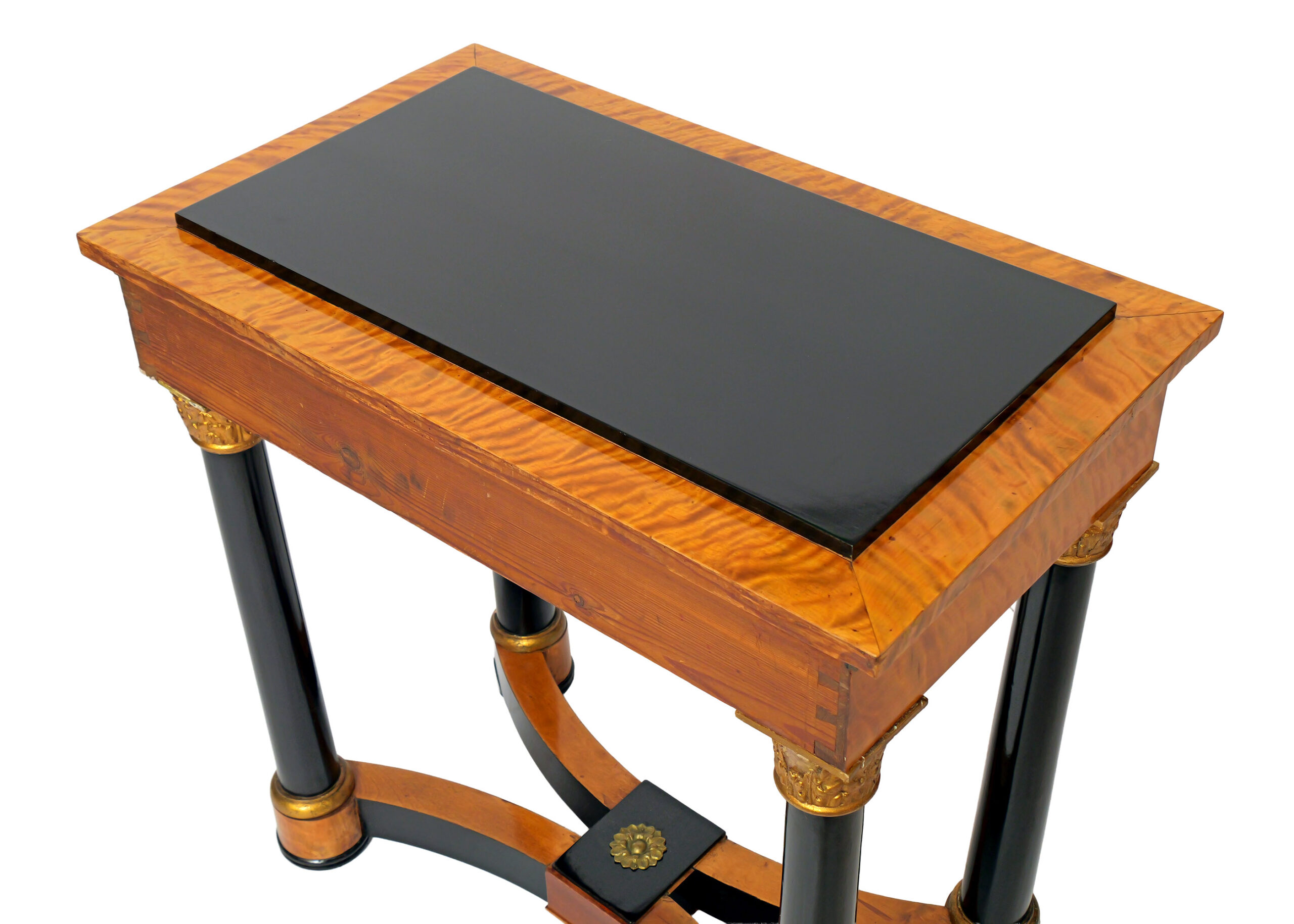 Consola del Siglo XIX en Abedul y Madera Ebonizada - Photo 5 of 9