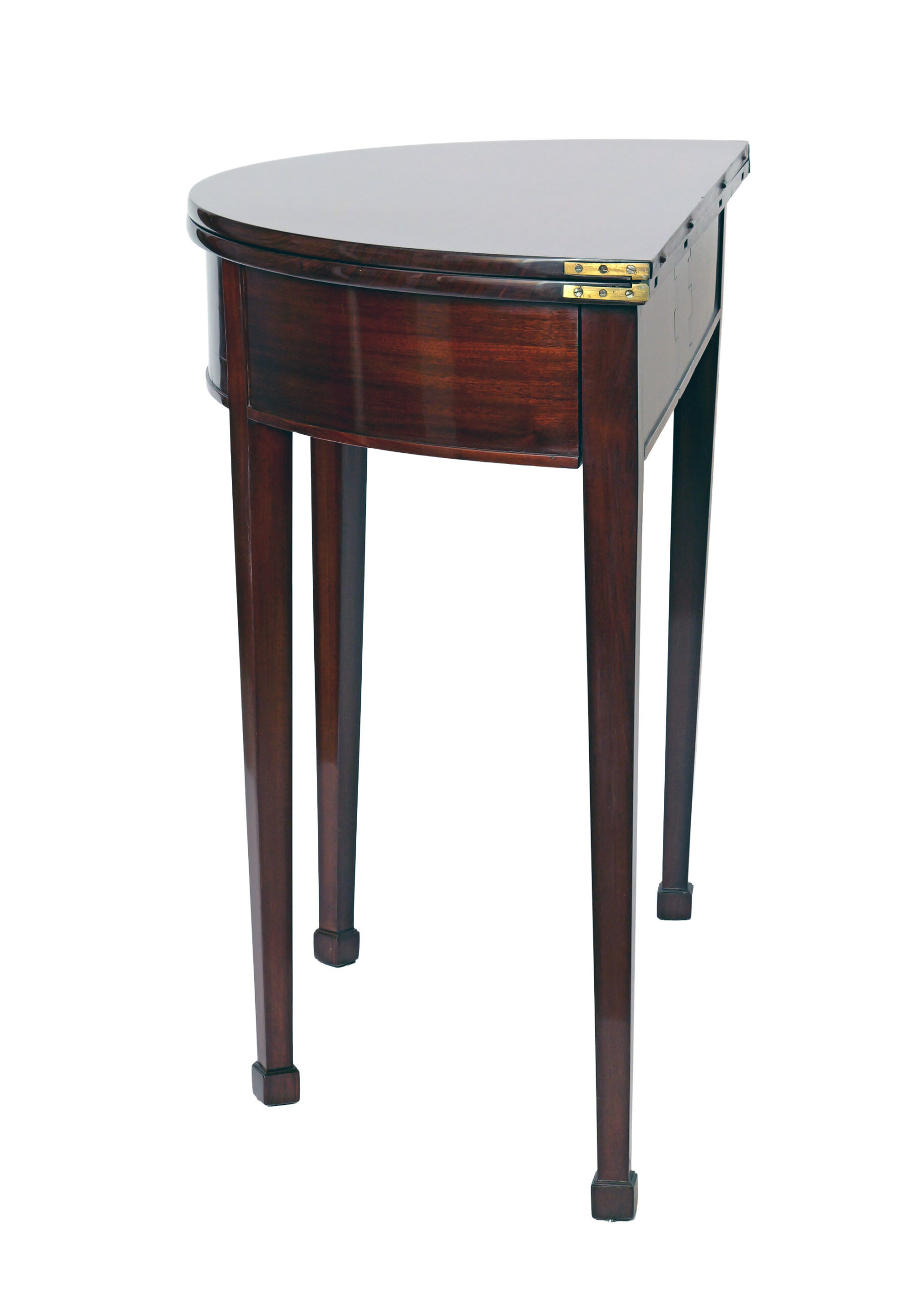 Mesa Medialuna de Juego del Siglo XIX en Caoba - Photo 9 of 9