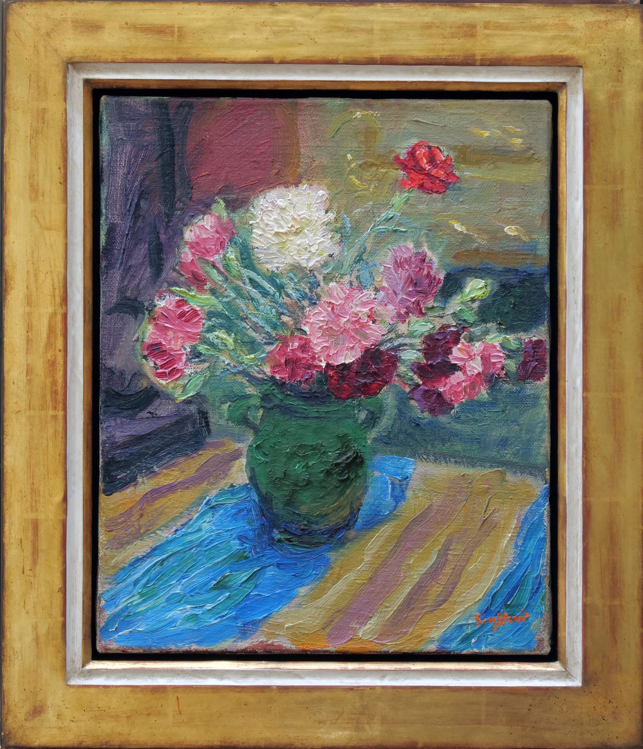 Seyssaud – Nelken in grüner Vase - Photo 2 of 5