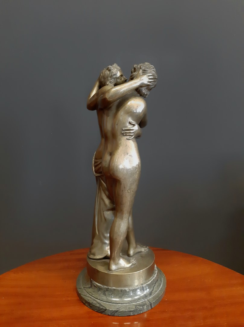 Escultura de Amor y Psique en Bronce del Siglo XIX - Photo 6 of 7