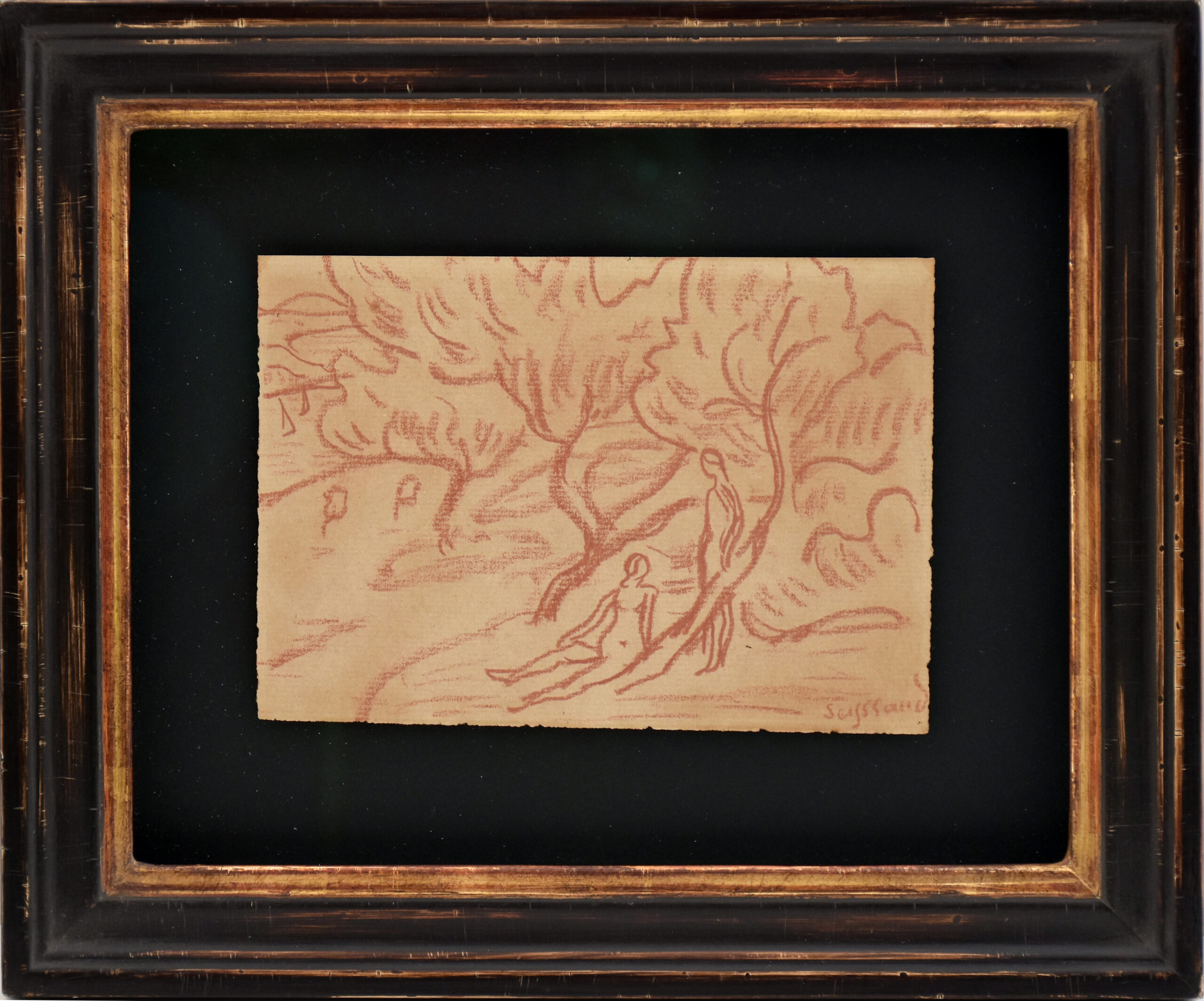 Dibujo de René Seyssaud del Siglo XX - Paar unter Bäumen - Photo 2 of 2