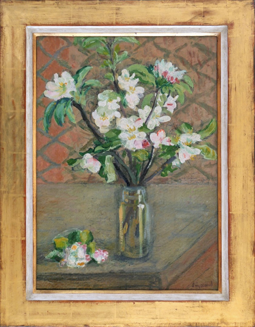 Óleo de Seyssaud del Siglo XX con Flores de Manzano - Photo 2 of 2