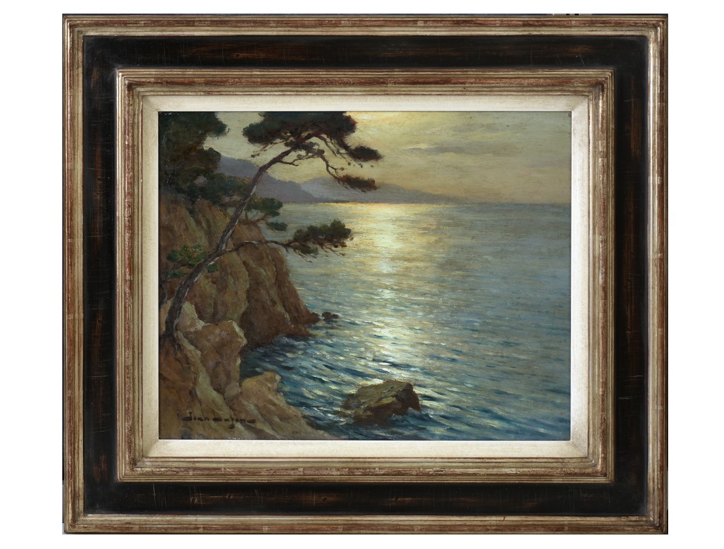 Pintura de Jean Lafon del Siglo XX - Felsenküste im Abendlicht - Photo 2 of 2